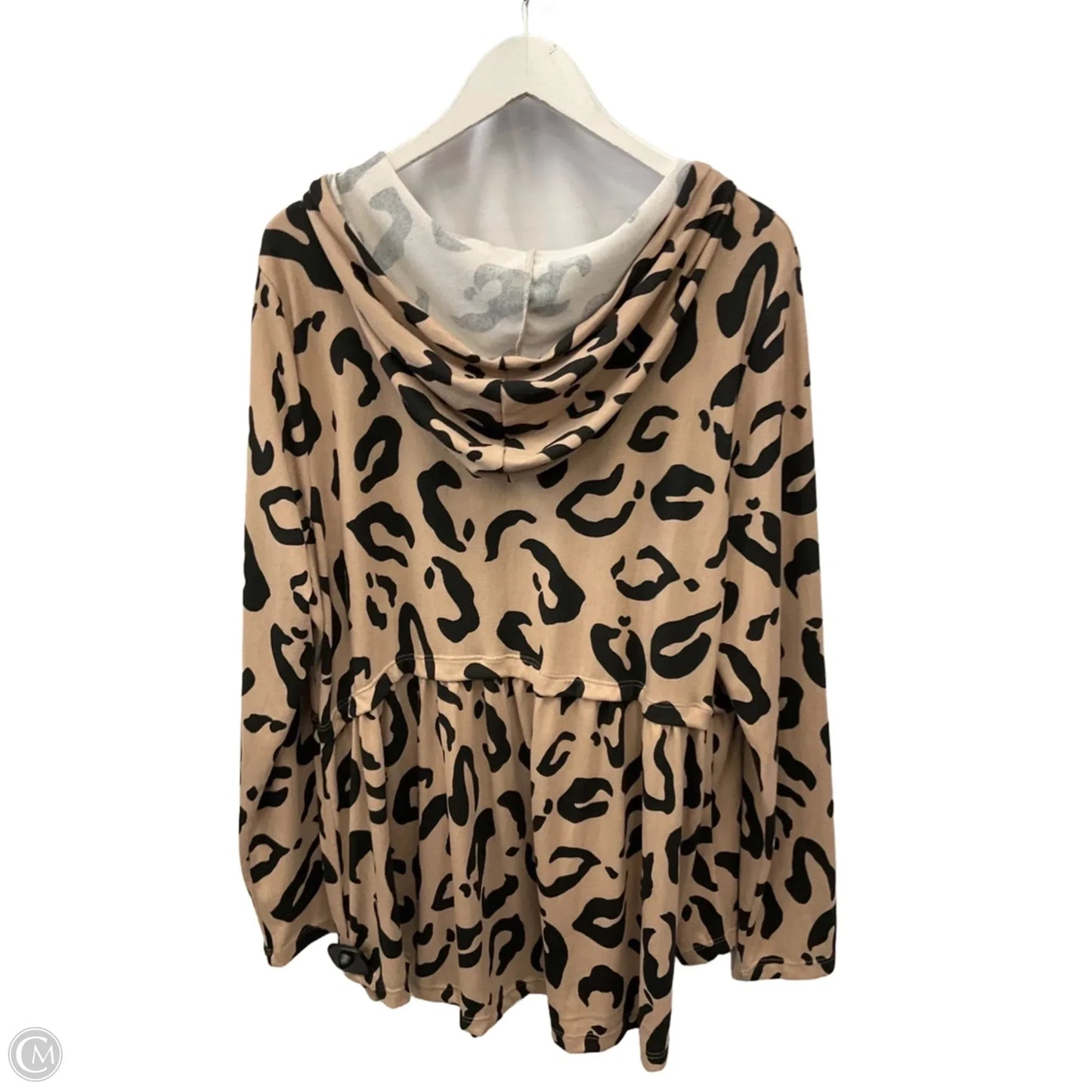 Tunic Long Sleeve By Clothes Mentor In Animal Print, Size: 2x