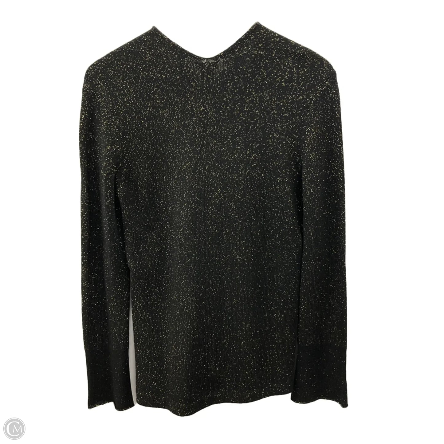 Sweater By Ann Taylor In Black & Gold, Size: M