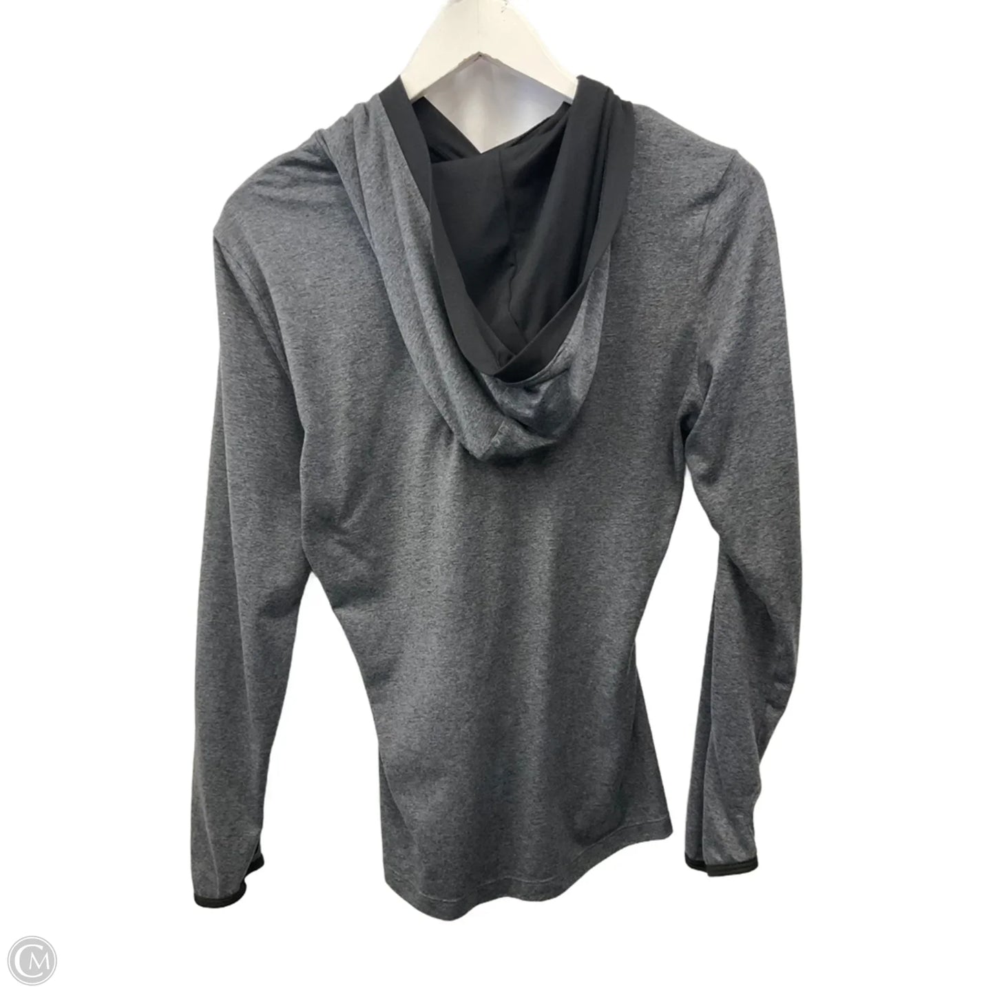 Athletic Top Long Sleeve Hoodie By The North Face In Grey, Size: M