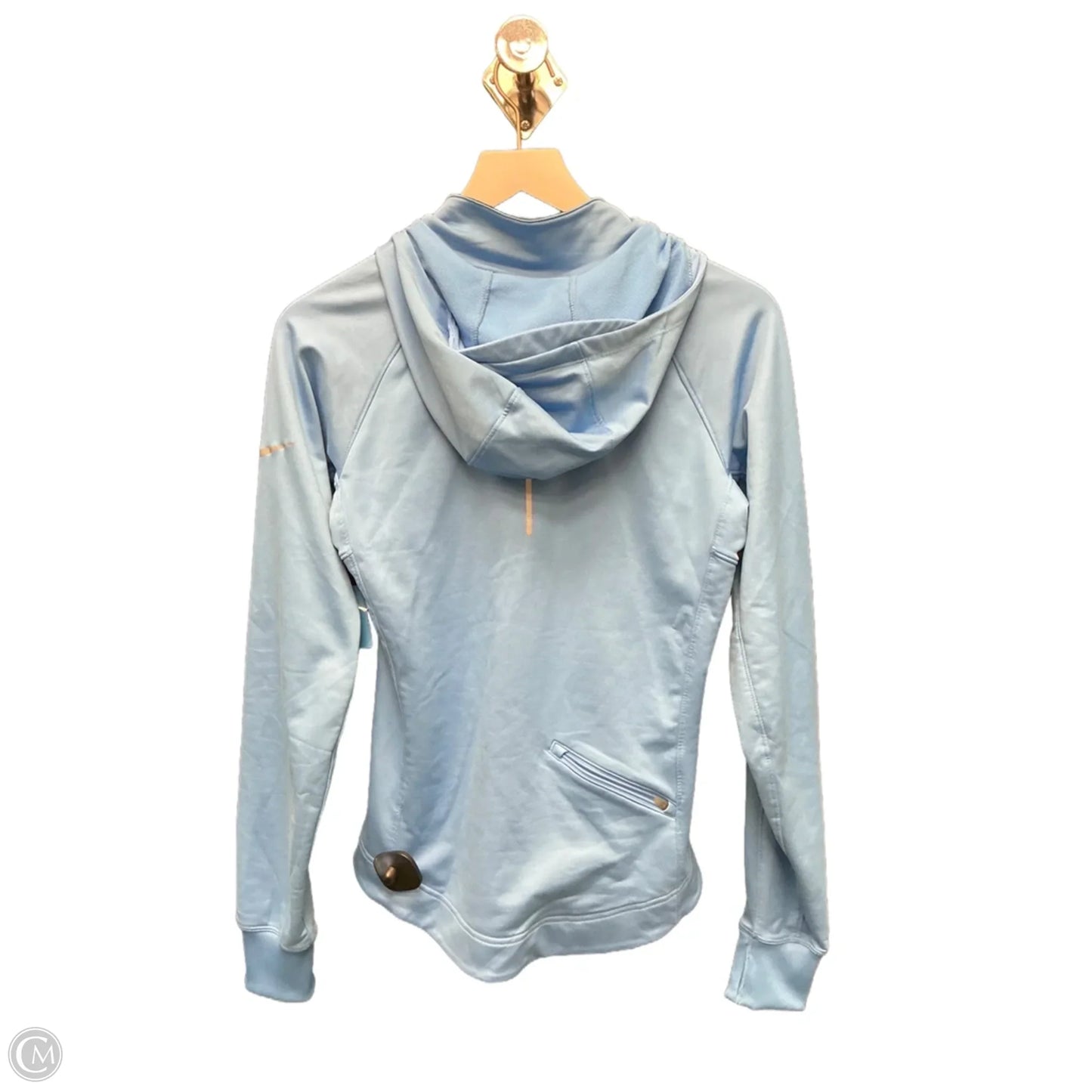 Athletic Top Long Sleeve Hoodie By Nike Apparel In Blue, Size: S