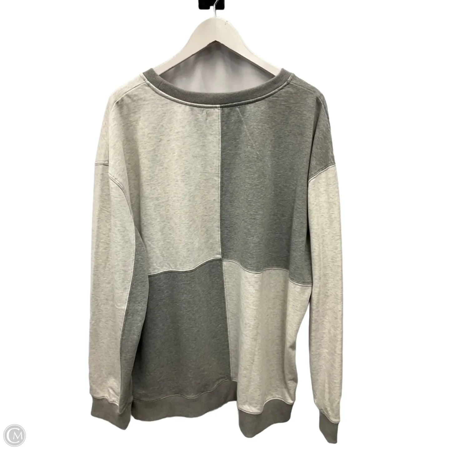 Sweatshirt Crewneck By Clothes Mentor In Grey, Size: 2x