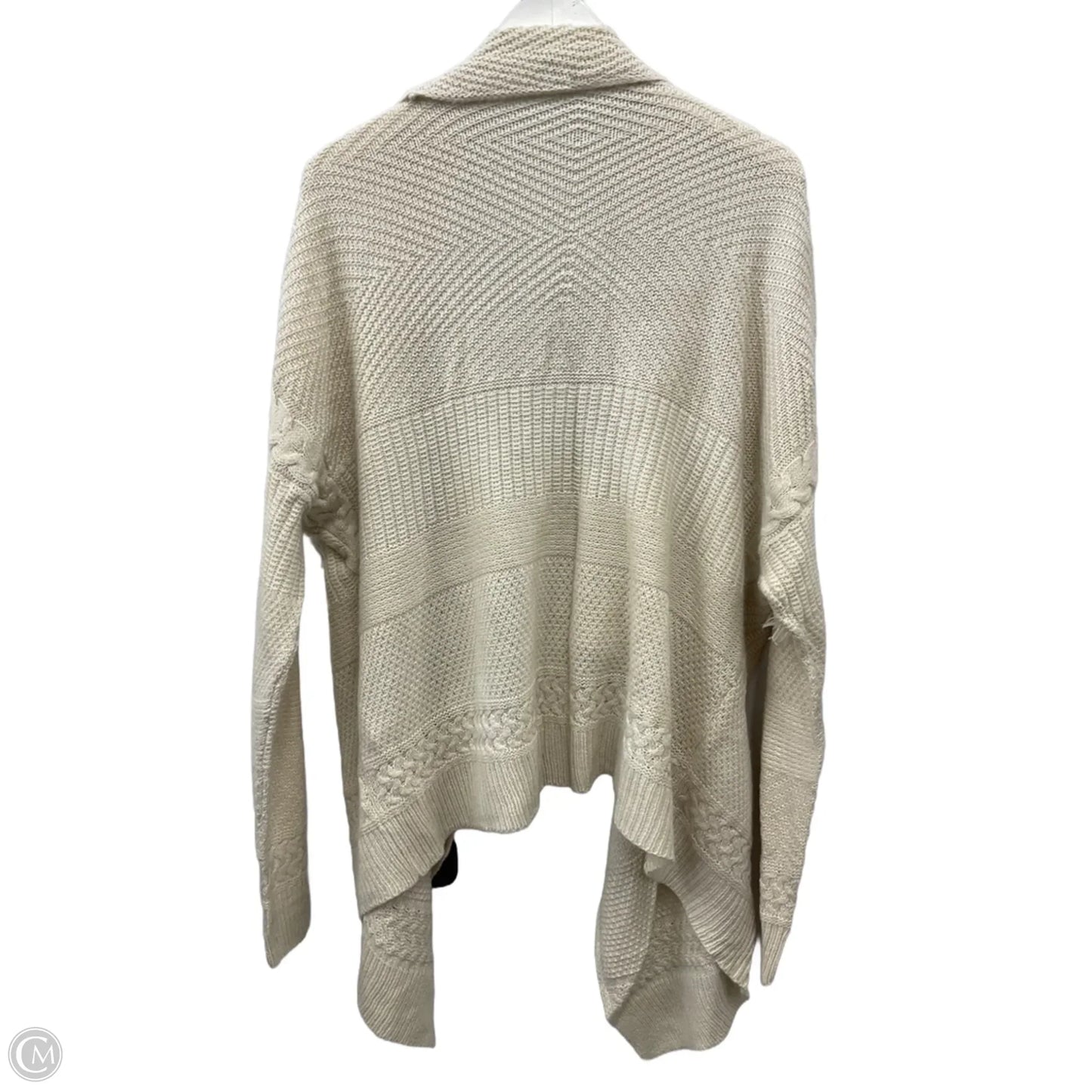 Sweater Cardigan By Cato In Cream, Size: Xl