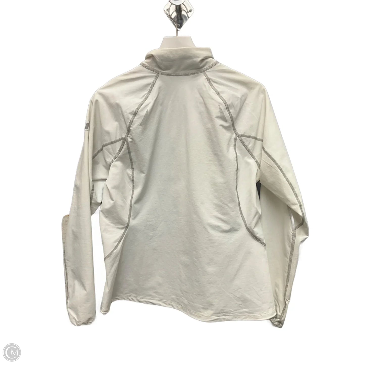 Athletic Jacket By Eddie Bauer In White, Size: L