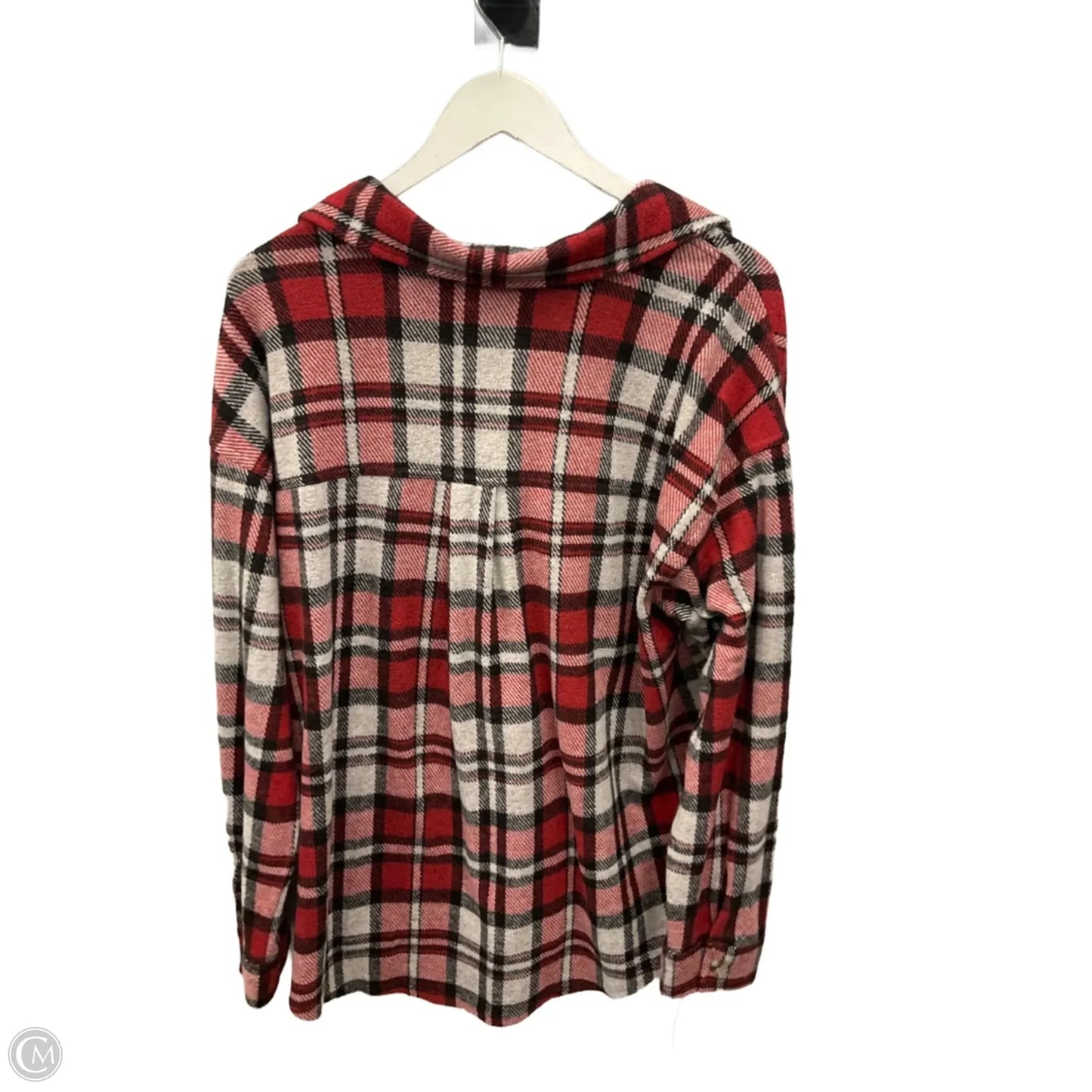 Jacket Shirt By Ultra Flirt In Plaid Pattern, Size: 1x