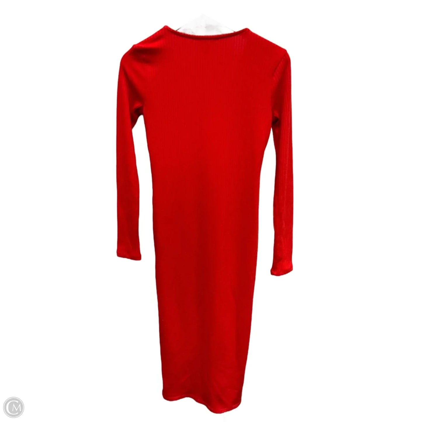 Dress Casual Midi By Forever 21 In Red, Size: M