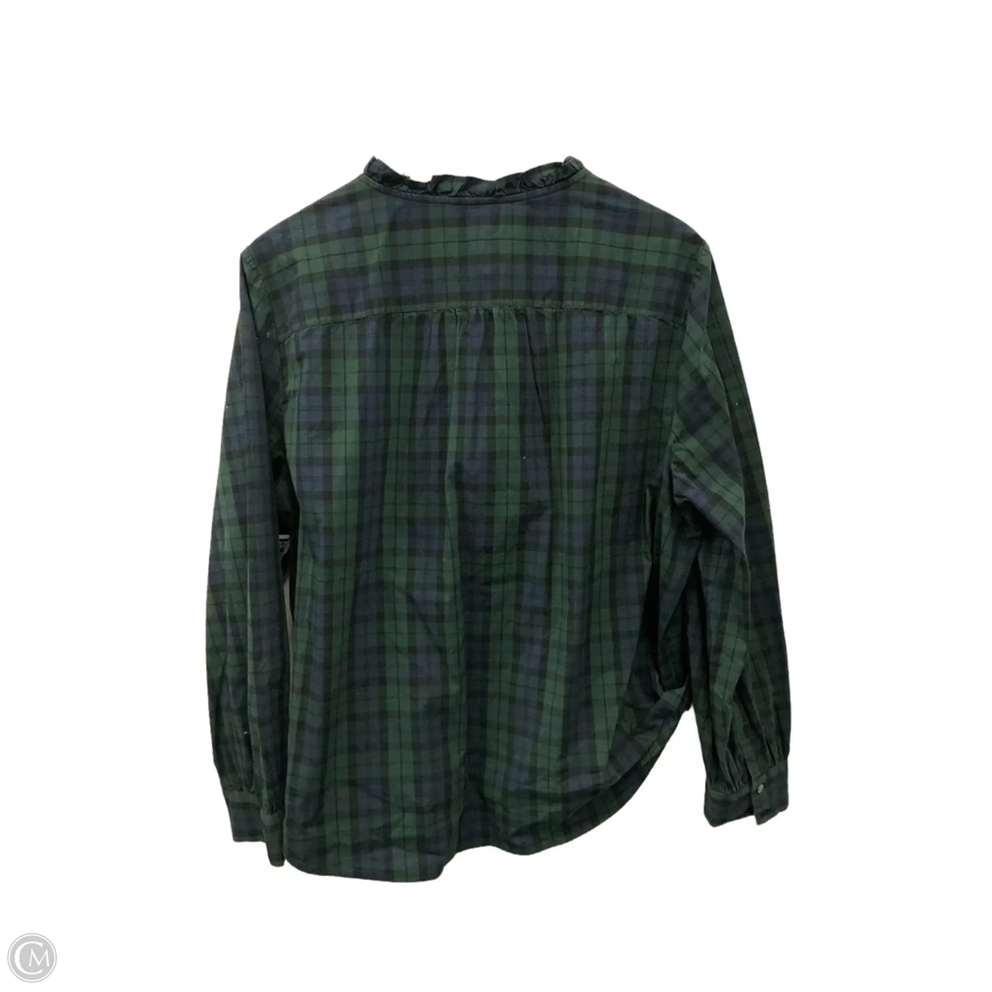 Top Long Sleeve By J. Crew In Blue & Green, Size: 2x