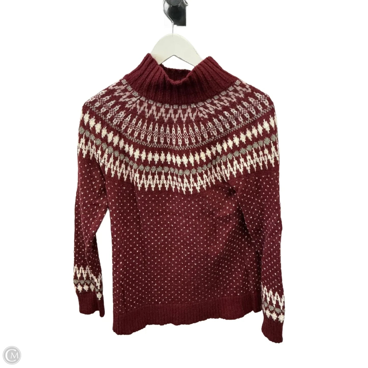 Sweater By Eddie Bauer In Maroon, Size: S