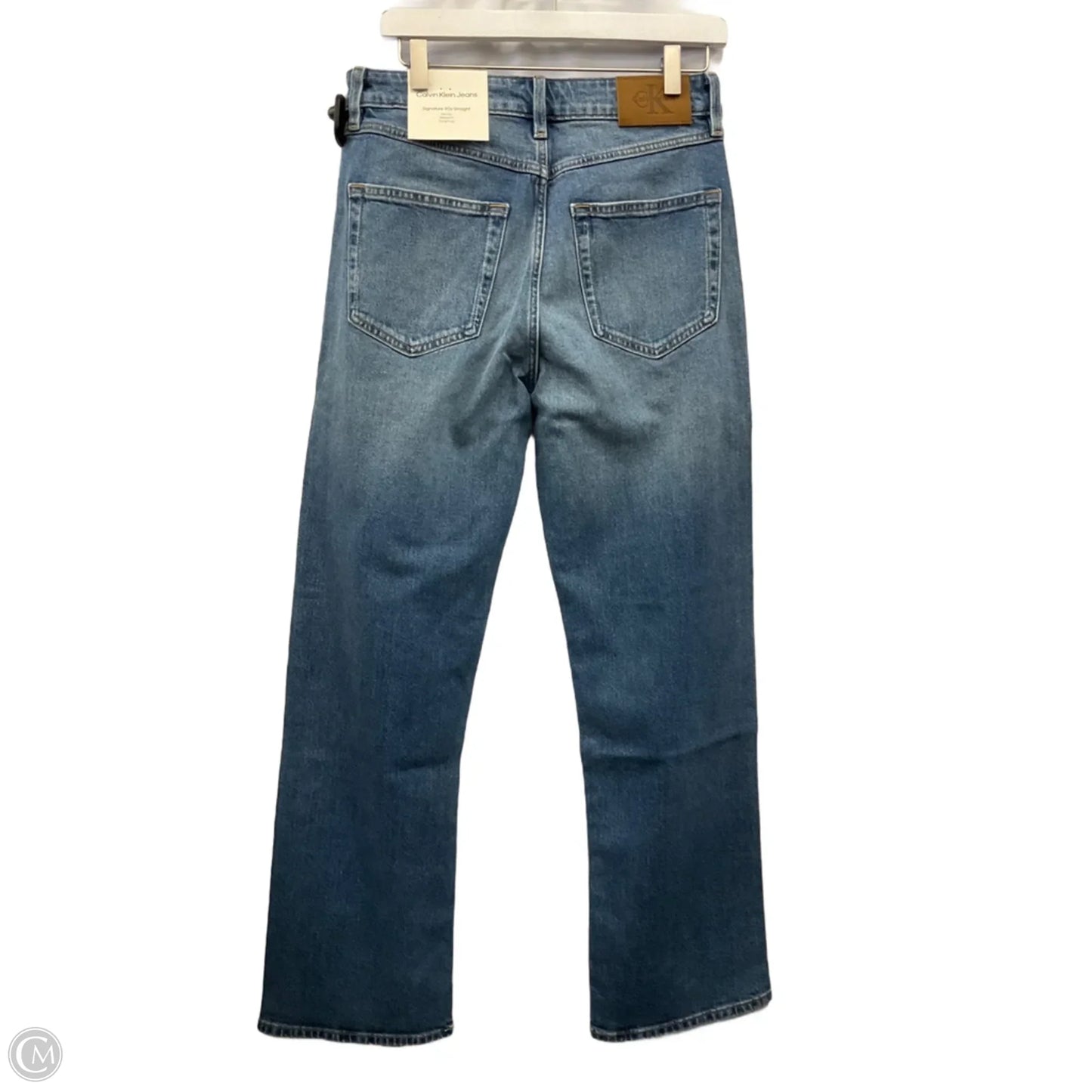 Jeans Straight By Calvin Klein In Blue Denim, Size: 6