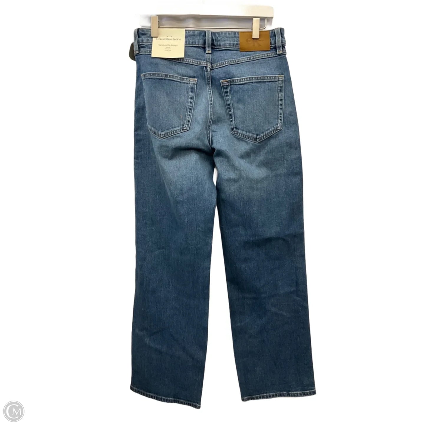 Jeans Straight By Calvin Klein In Blue Denim, Size: 4