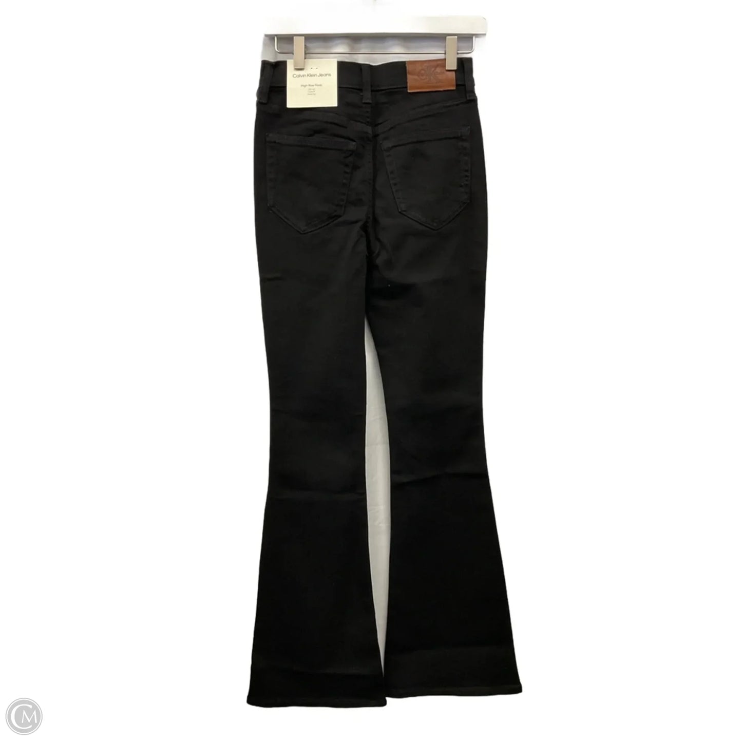 Jeans Flared By Calvin Klein In Black Denim, Size: 2
