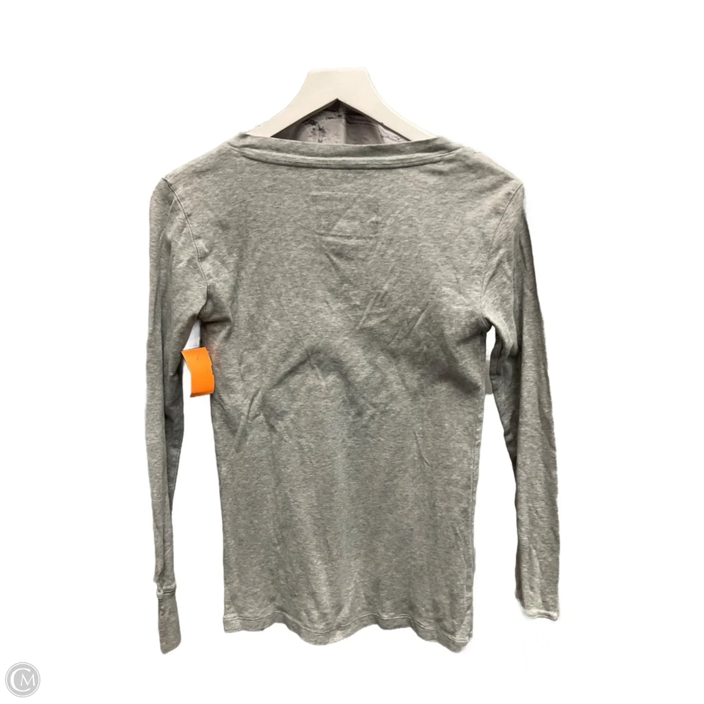 Top Long Sleeve Basic By Gap In Grey, Size: M