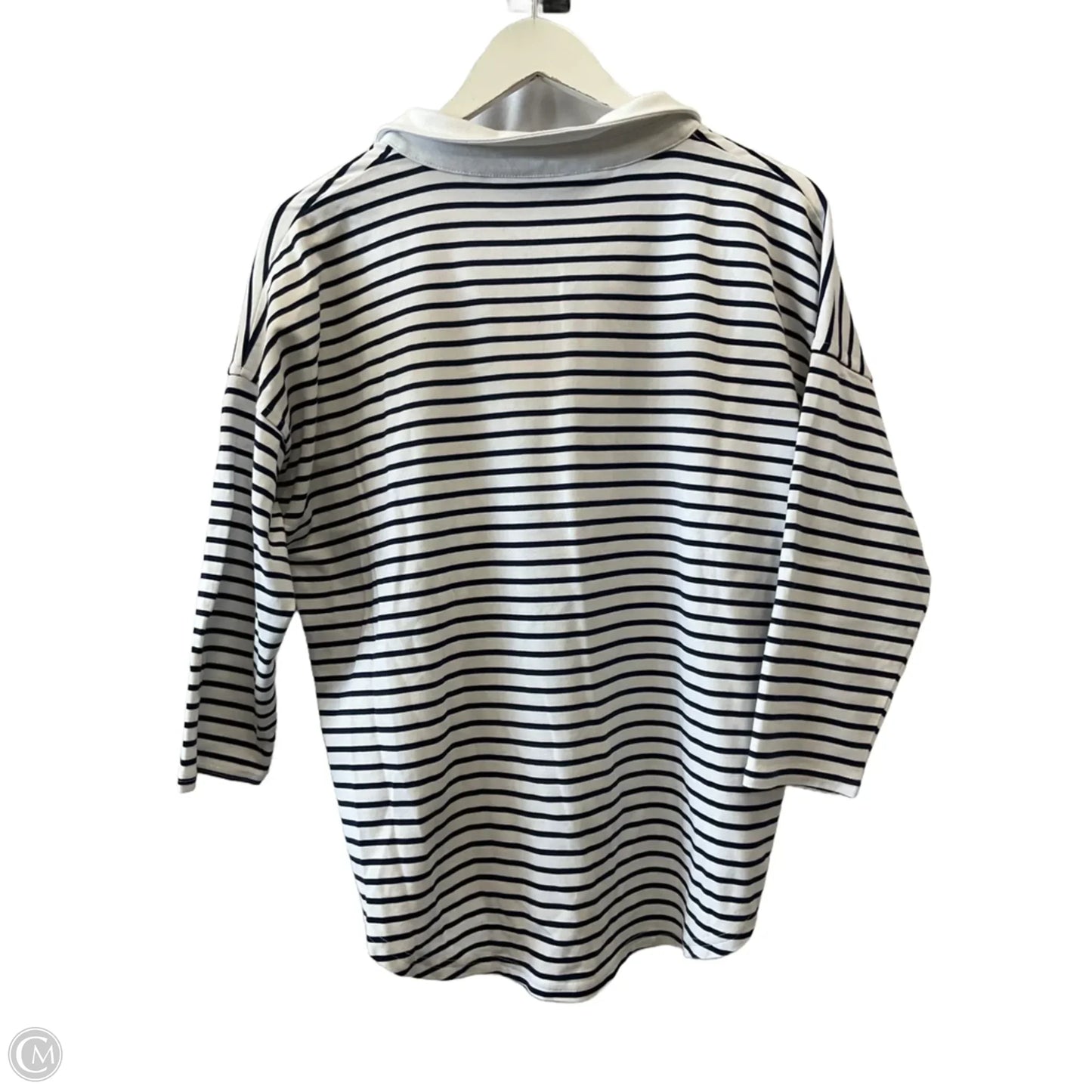 Athletic Top Long Sleeve Collar By Vineyard Vines In Striped Pattern, Size: M