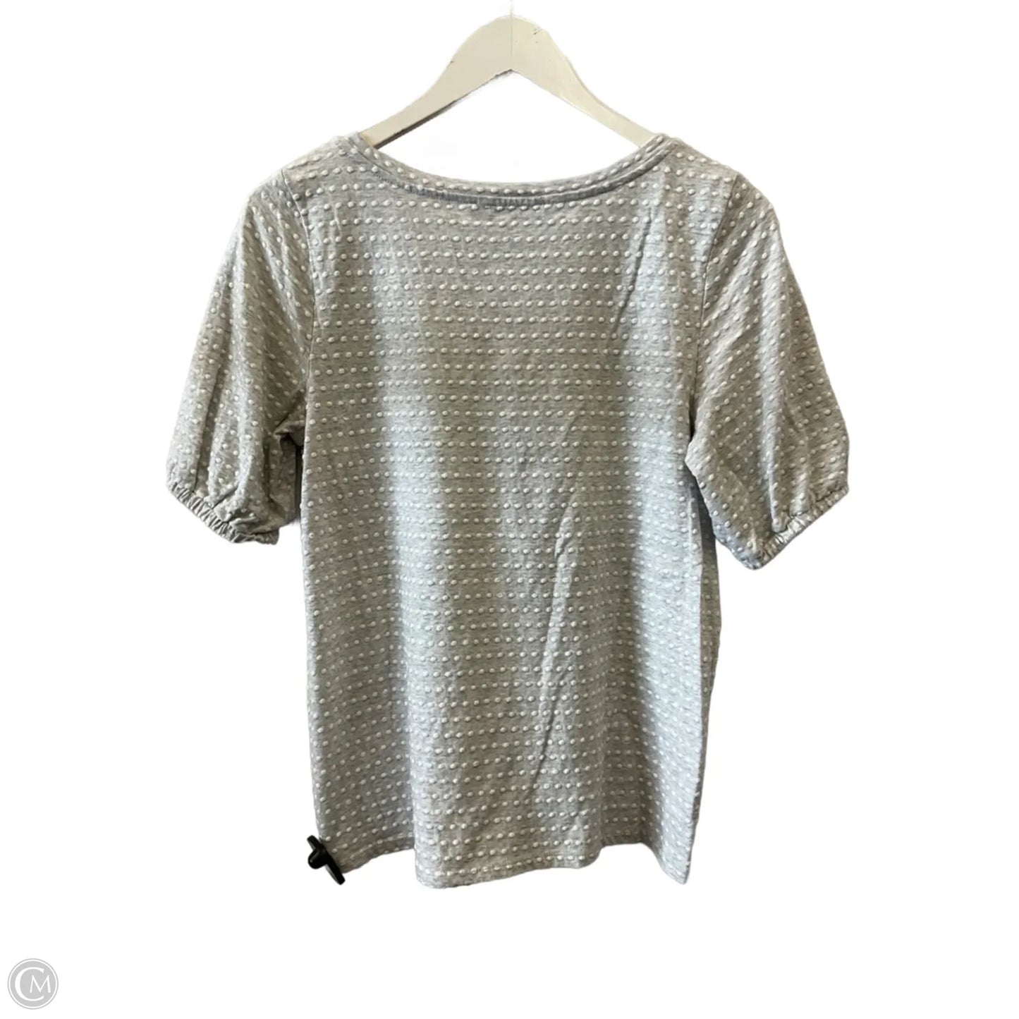 Top Short Sleeve By Loft In Grey, Size: S