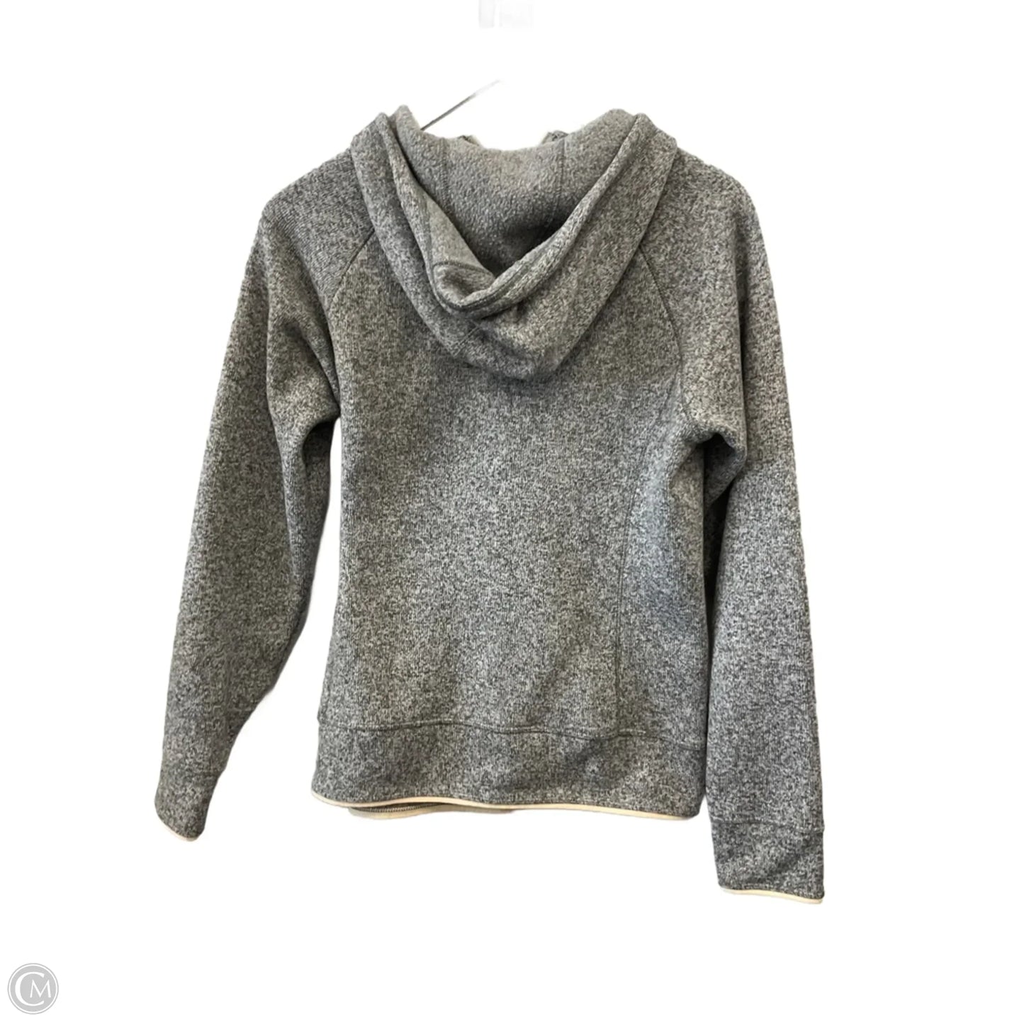Athletic Sweatshirt Hoodie By The North Face In Grey, Size: M