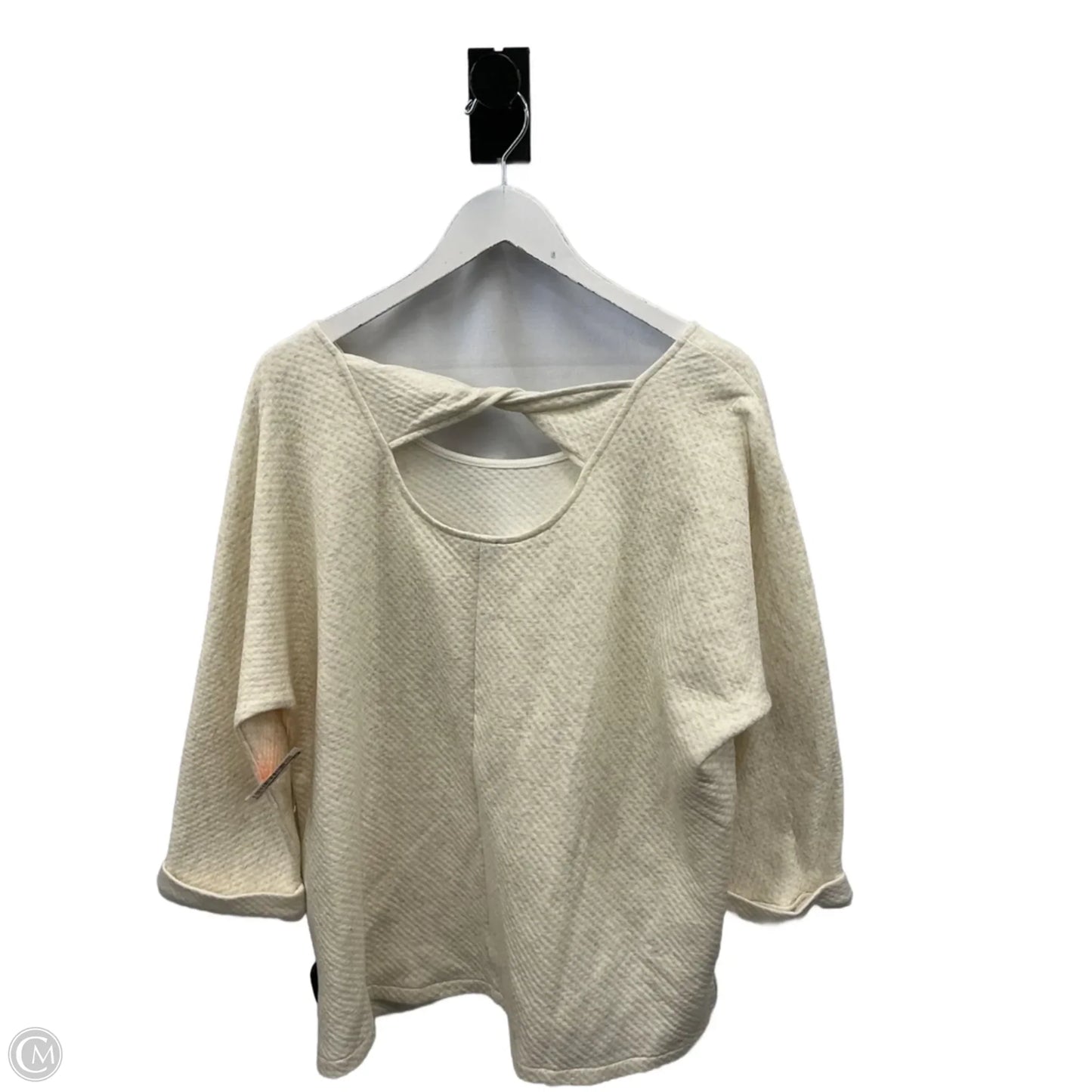 Top 3/4 Sleeve By Talbots In Cream, Size: 2x