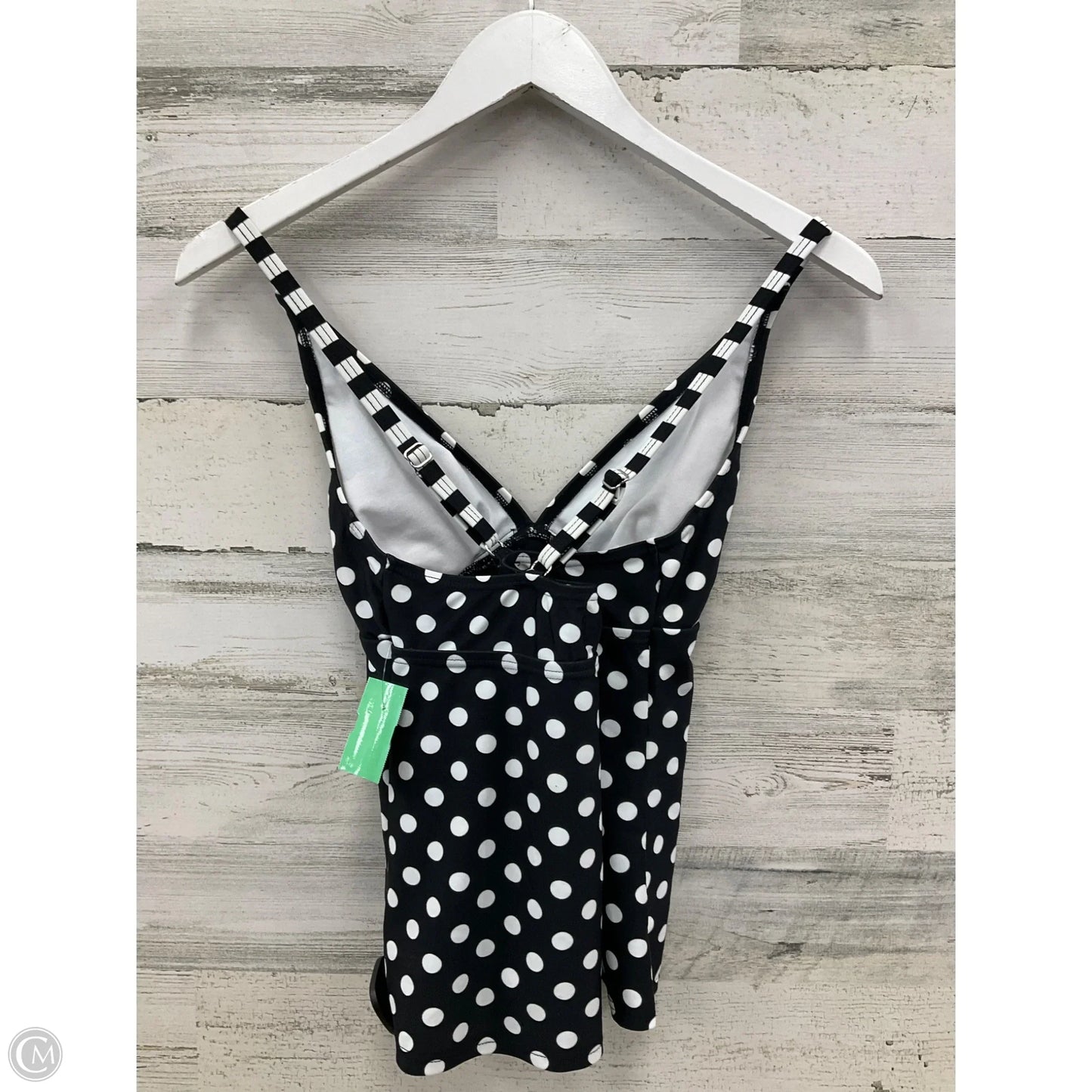 Swimsuit Top By Clothes Mentor In Black & White, Size: S