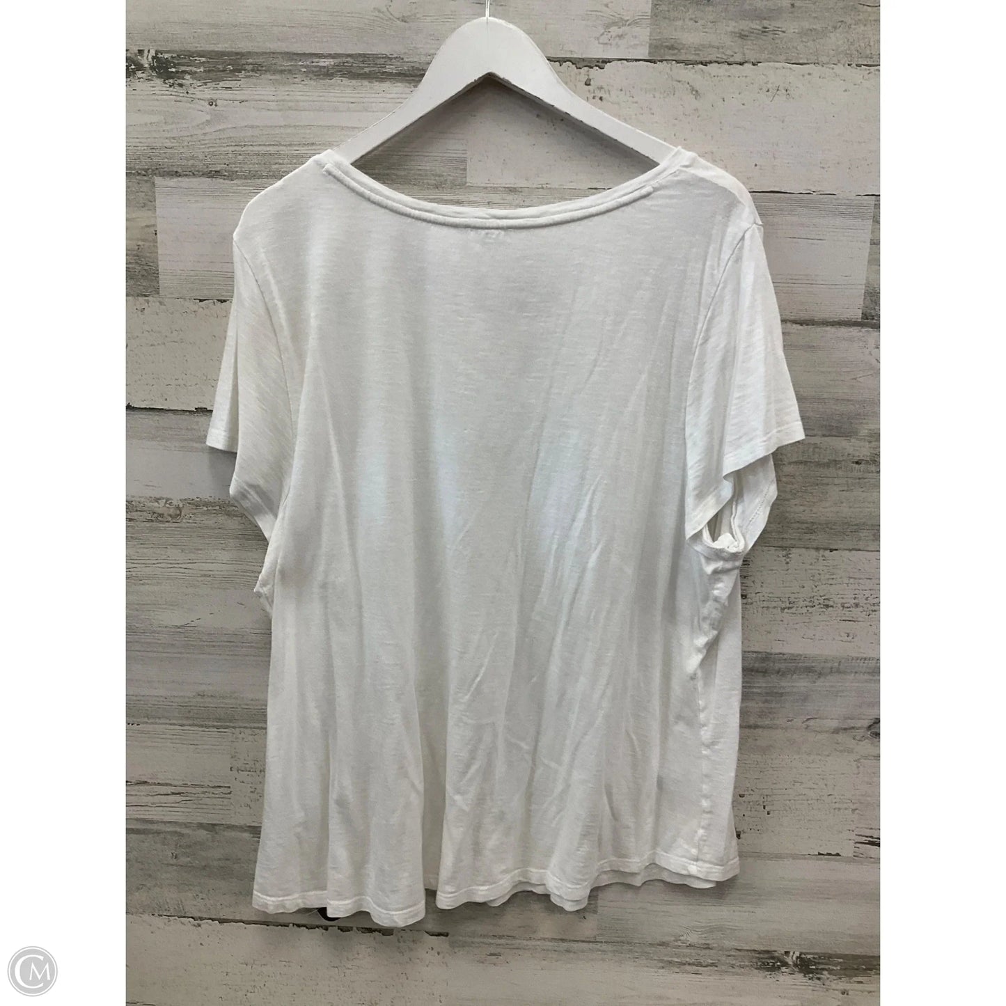 Top Short Sleeve By Westport In White, Size: 3x