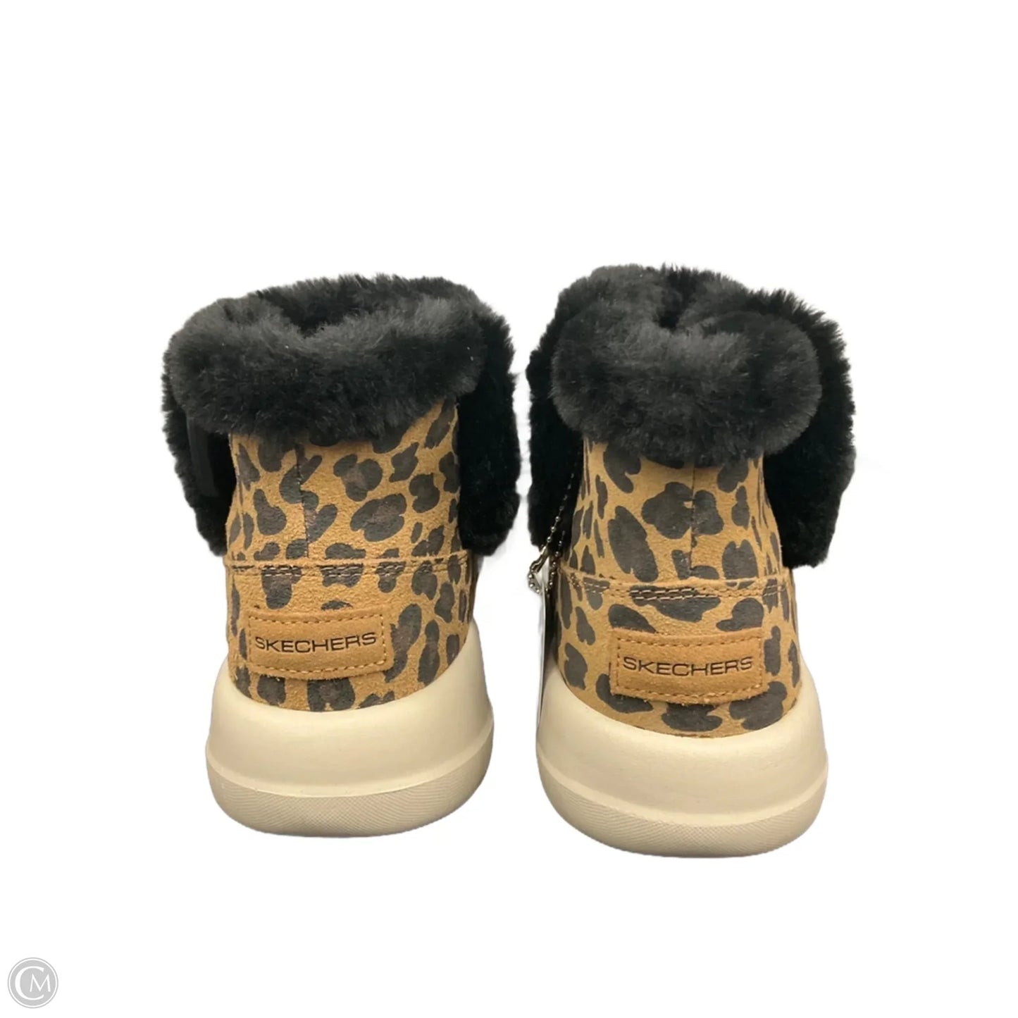 Boots Ankle Flats By Skechers In Animal Print, Size: 8.5