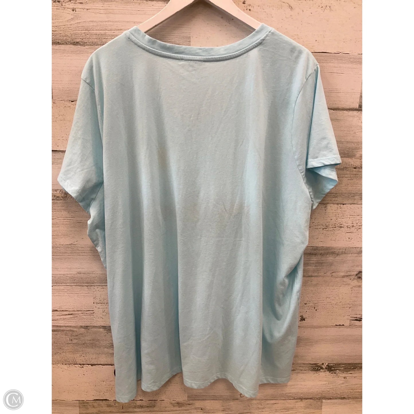 Top Short Sleeve By Maurices In Aqua, Size: 3x