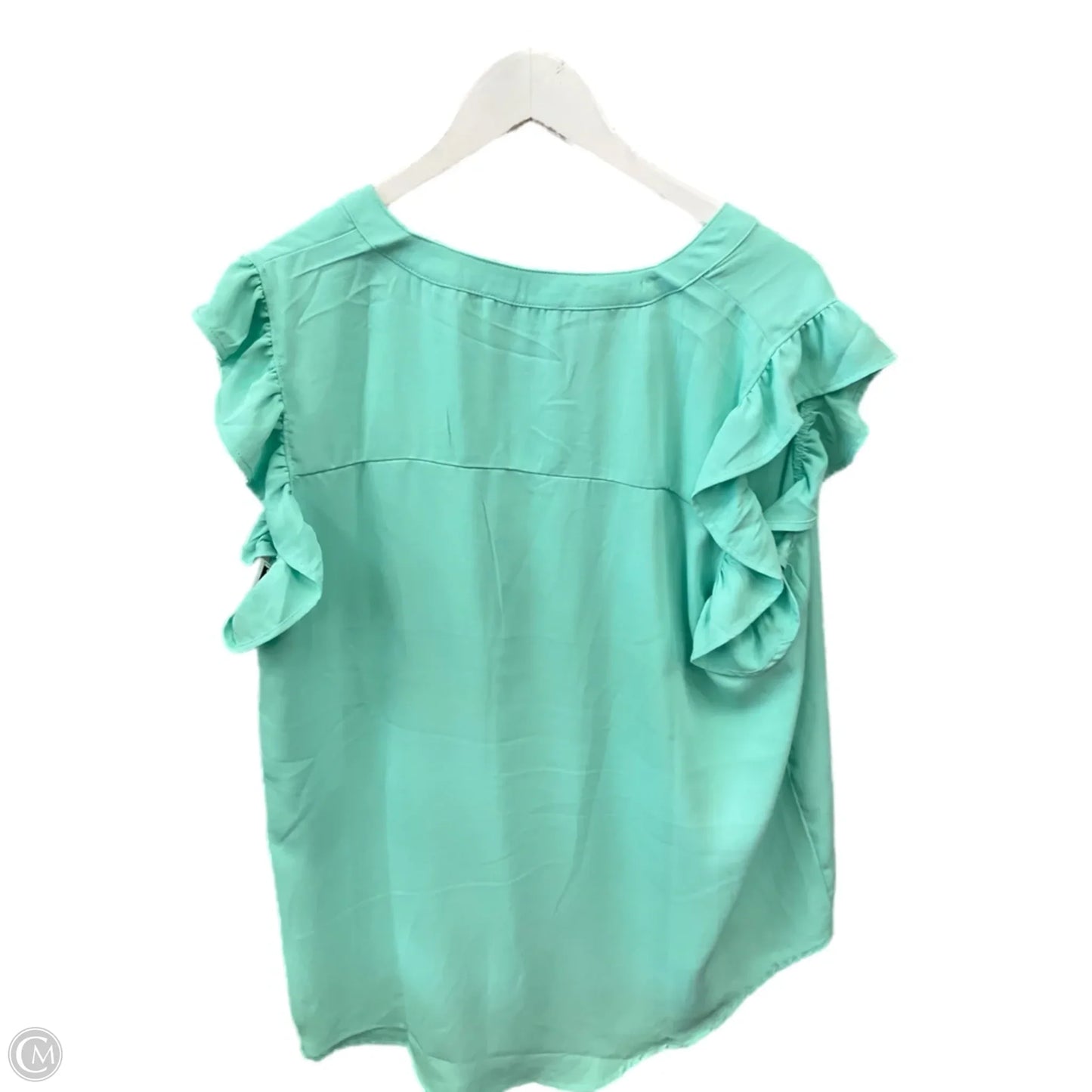 Top Short Sleeve By Zenana Outfitters In Green, Size: 2x