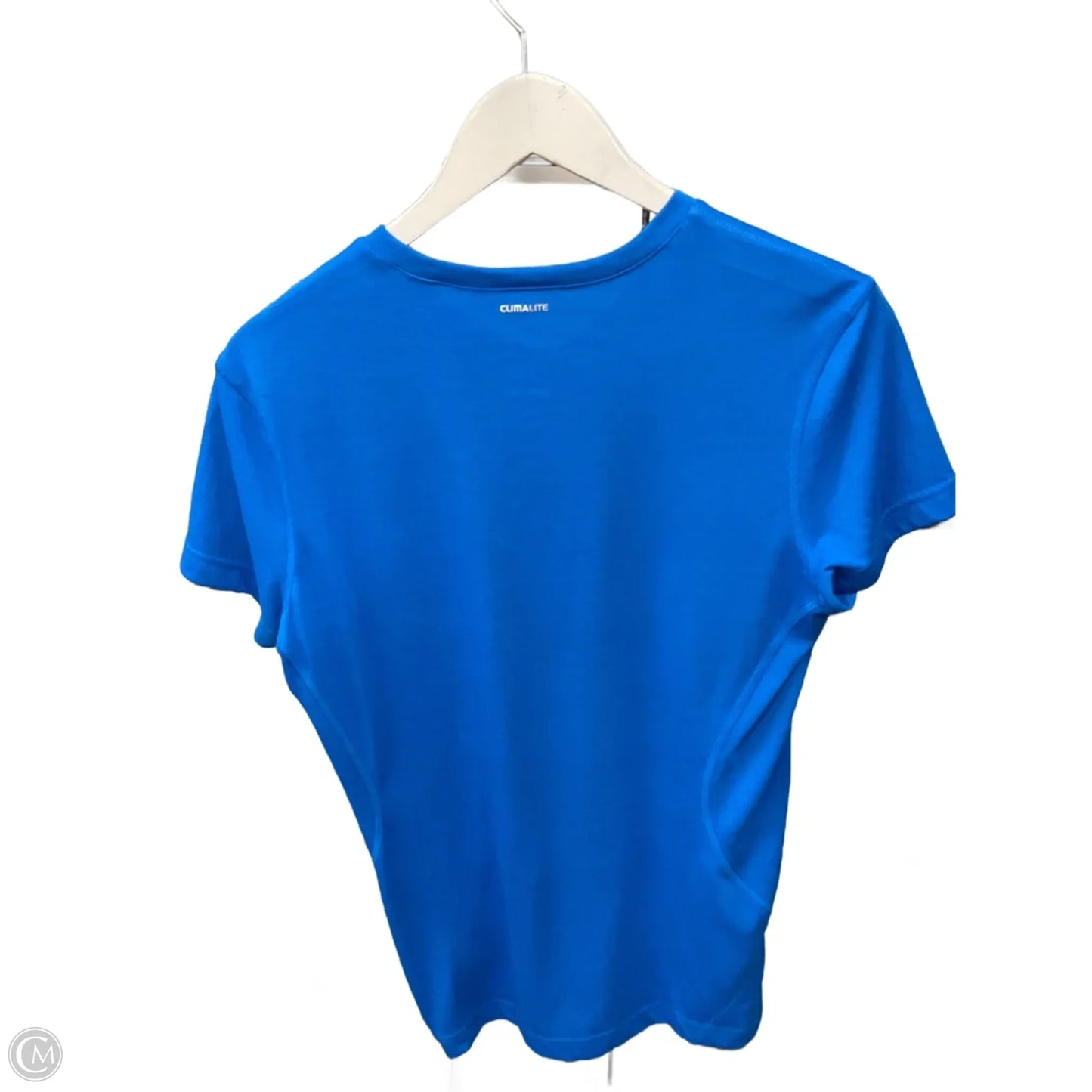 Athletic Top Short Sleeve By Adidas In Blue, Size: L