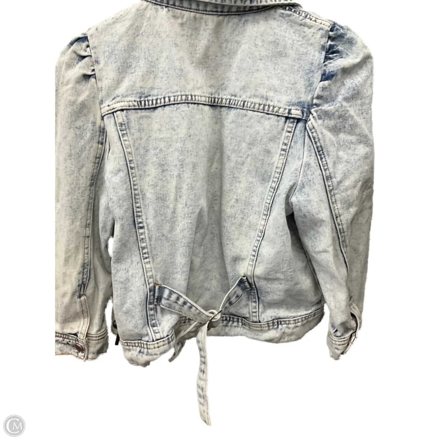Jacket Denim By Savanna Jane In Blue & White, Size: S