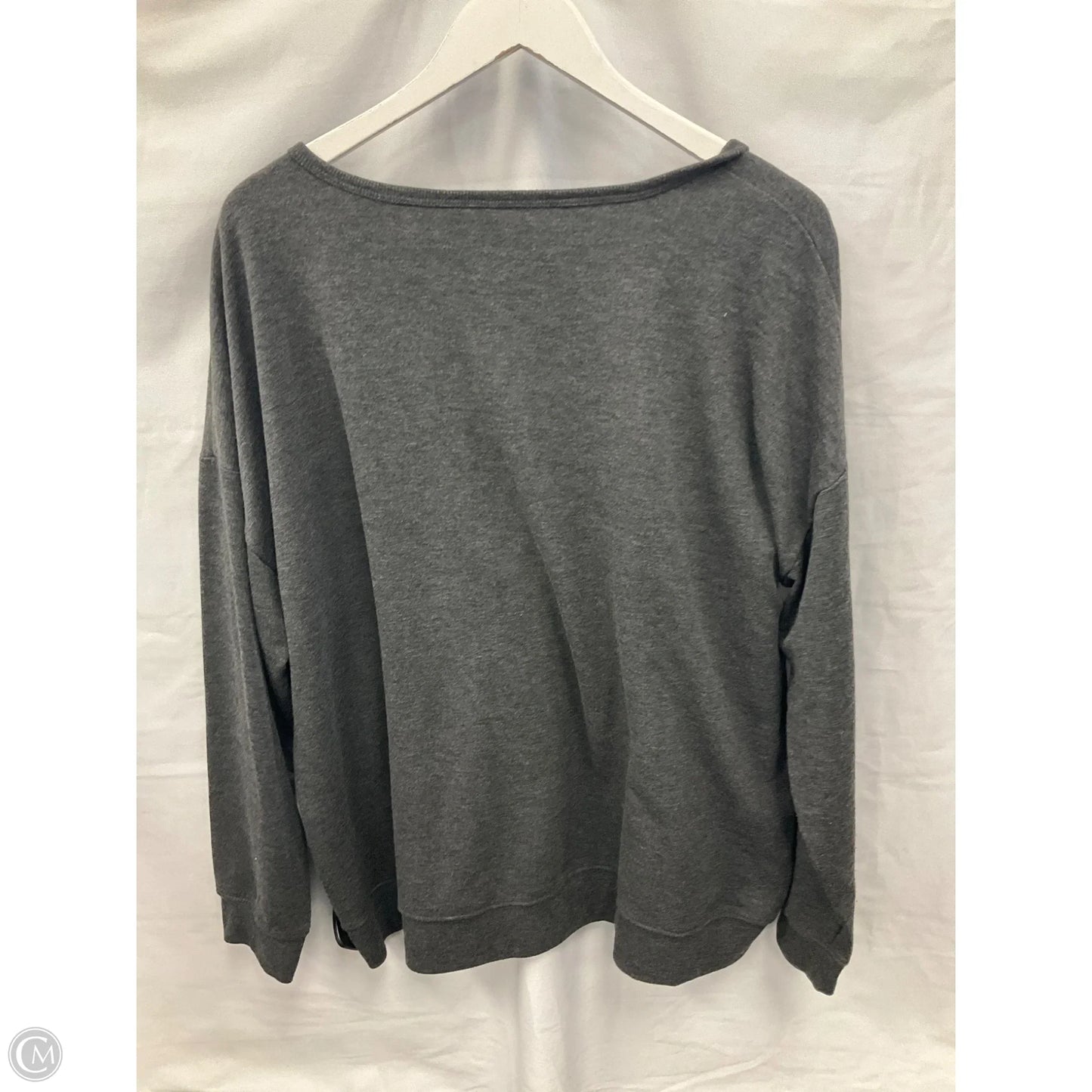 Sweatshirt Crewneck By Cato In Grey, Size: 1x