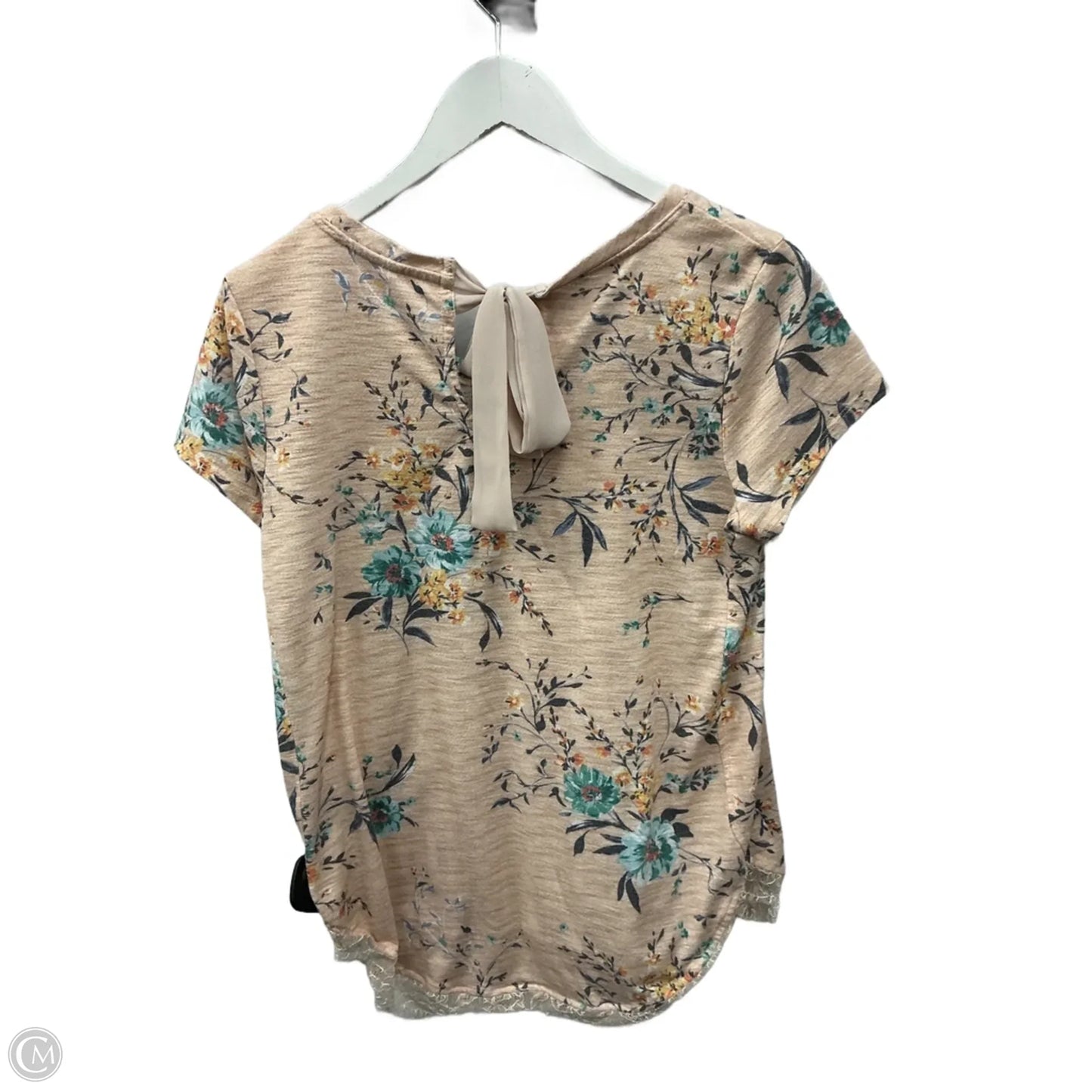 Top Short Sleeve By Lc Lauren Conrad In Peach, Size: M