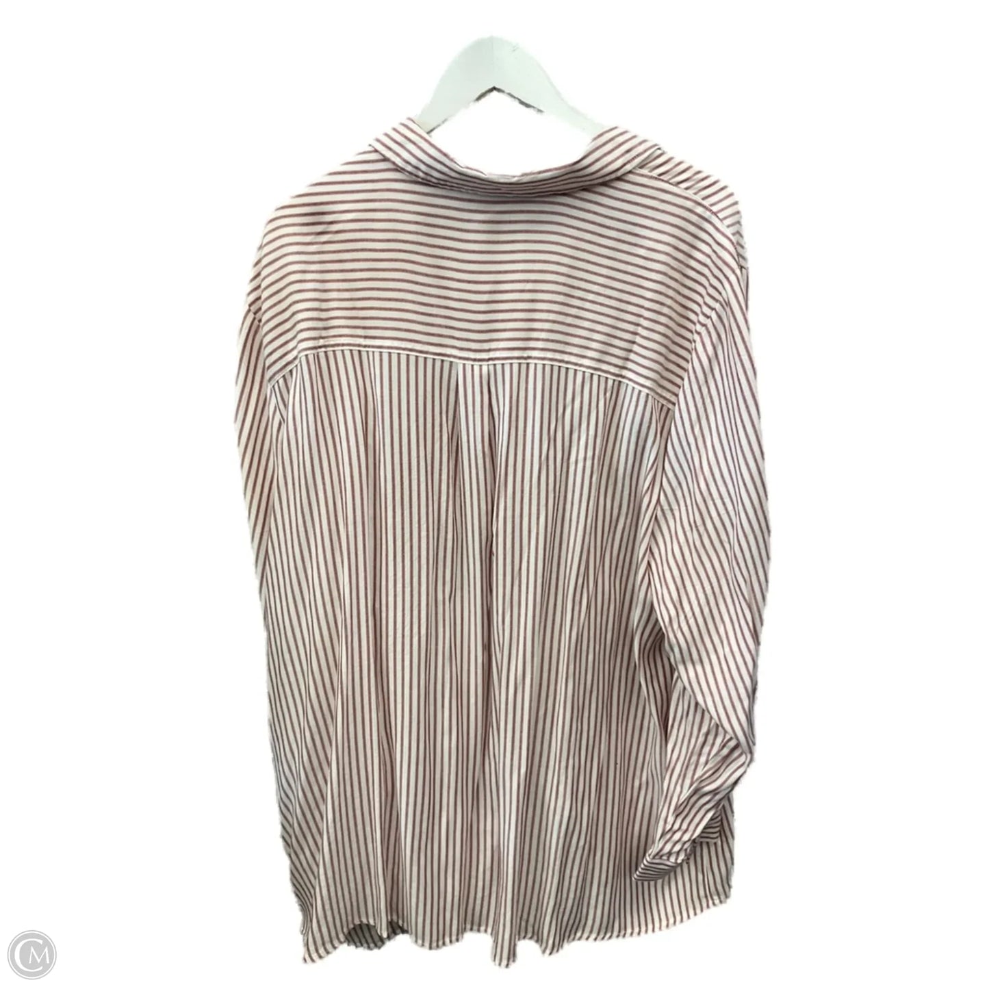 Top Long Sleeve By Clothes Mentor In Striped Pattern, Size: 3x