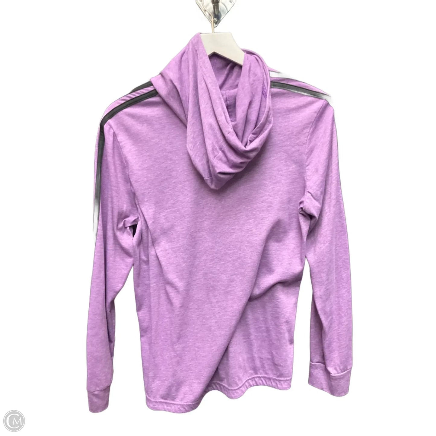 Athletic Top Long Sleeve Hoodie By Adidas In Purple, Size: M