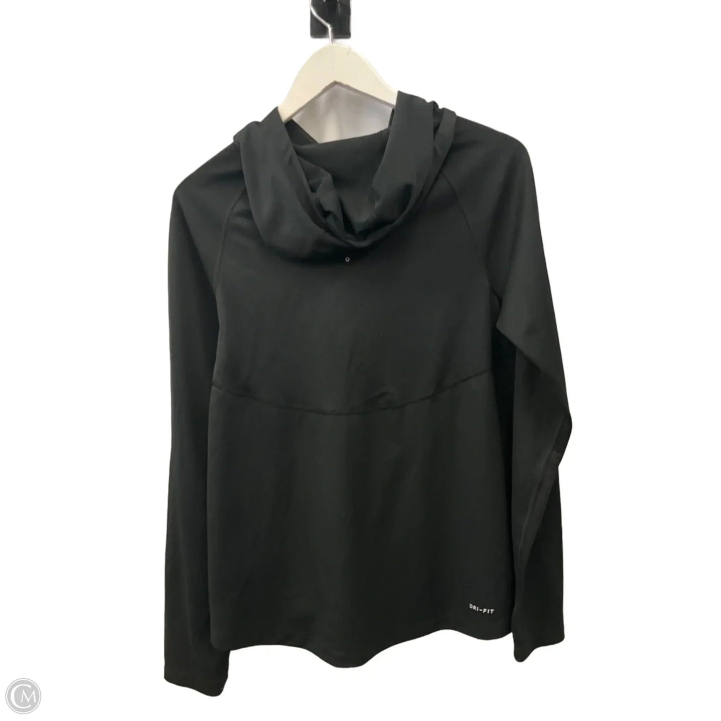 Athletic Top Long Sleeve Hoodie By Nike Apparel In Black, Size: M