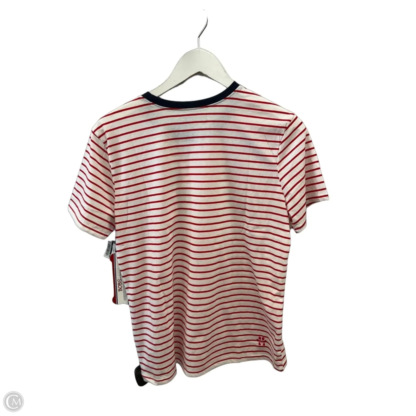 Top Short Sleeve By Bobs In Blue Red & White, Size: M