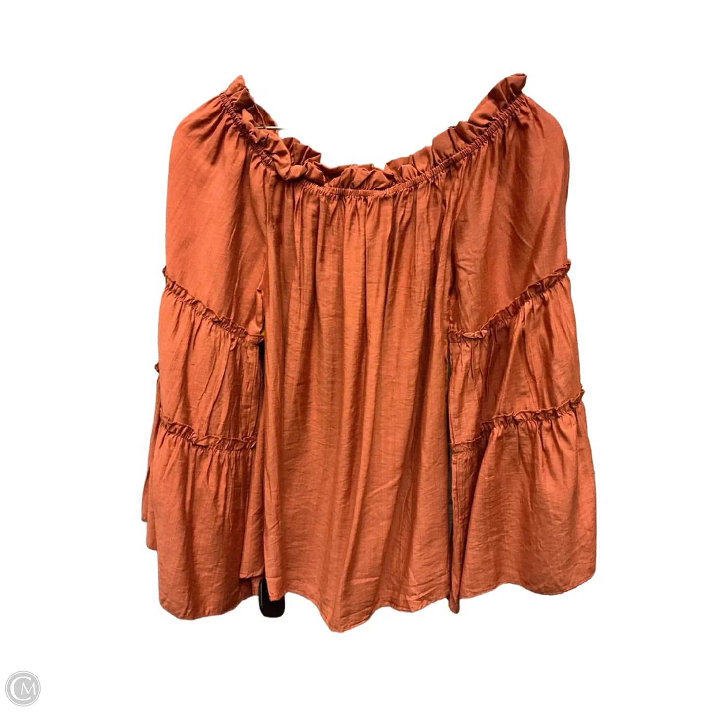 Top Long Sleeve By Clothes Mentor In Orange, Size: M