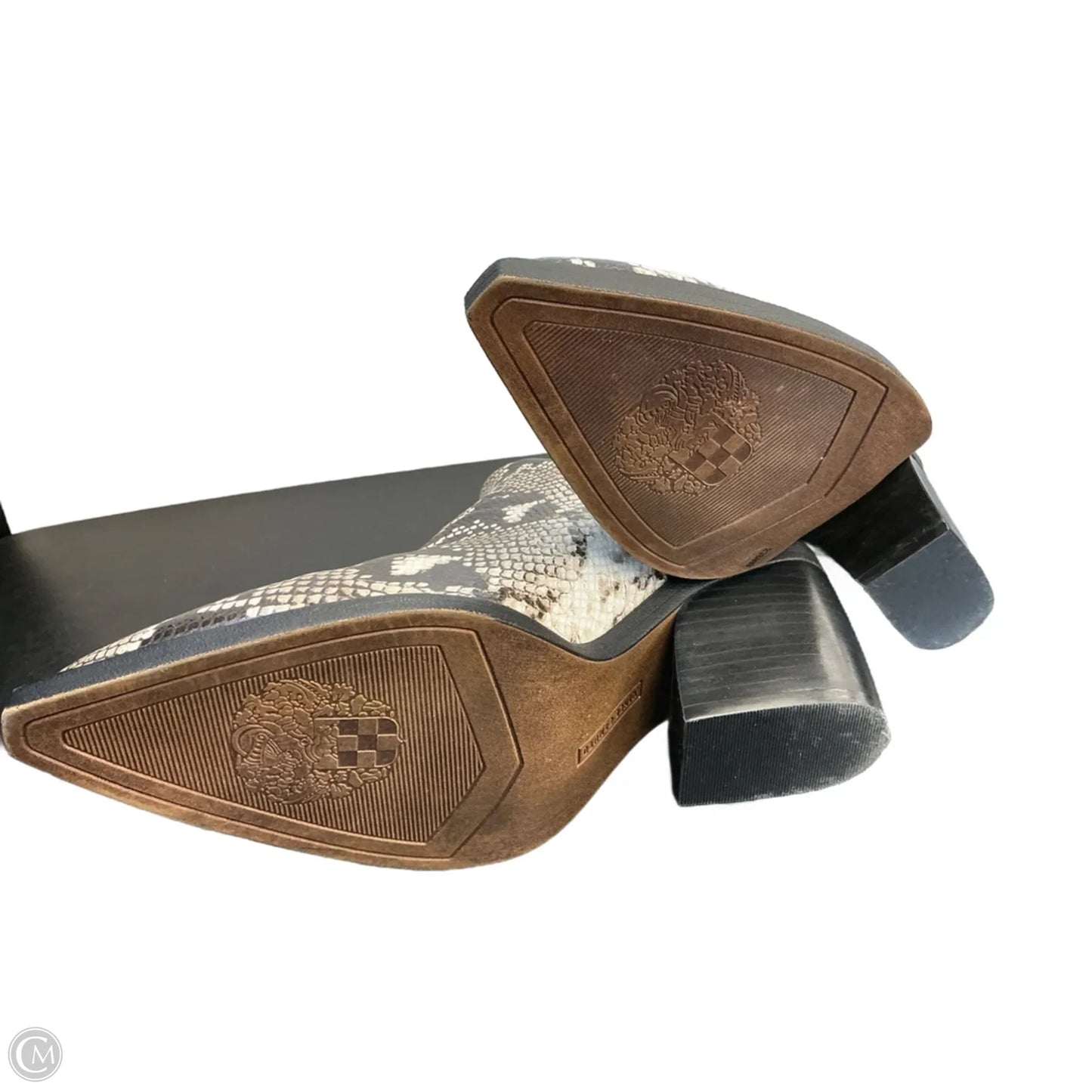 Boots Ankle Heels By Vince Camuto In Animal Print, Size: 8