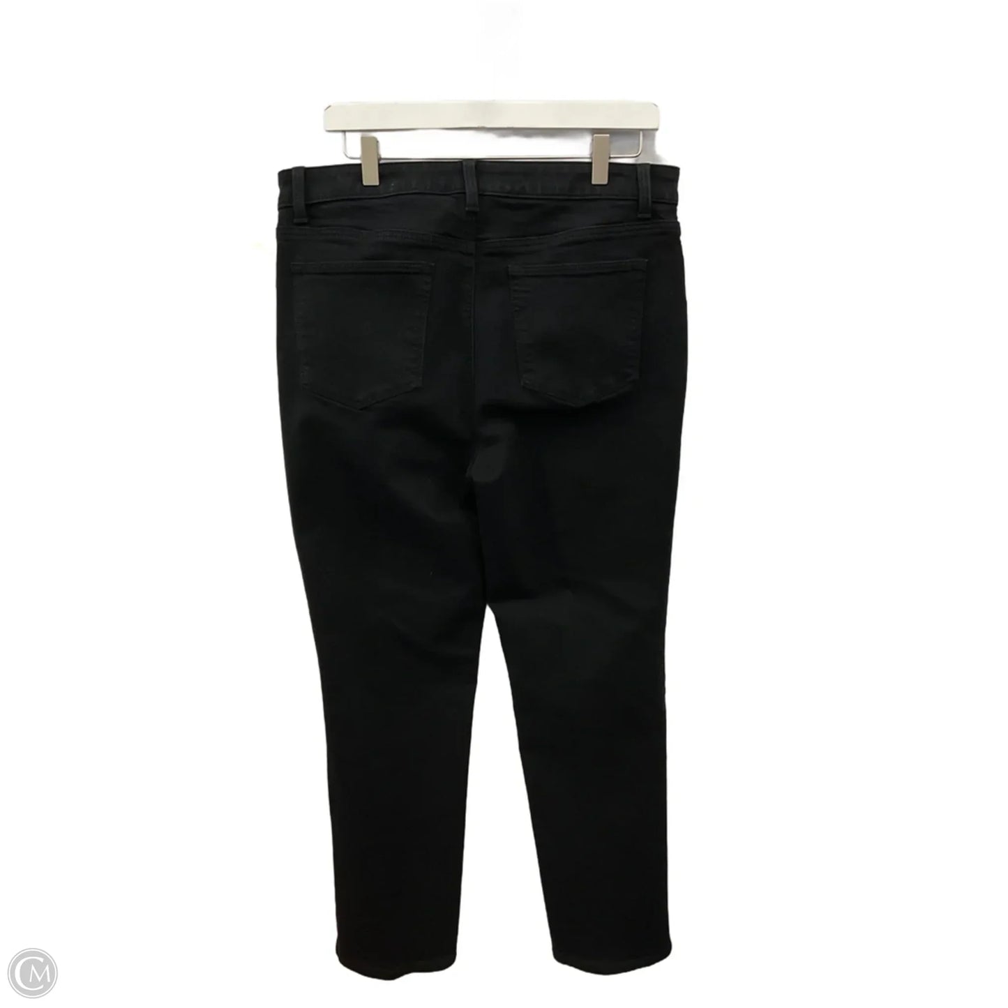Jeans Straight By Talbots In Black Denim, Size: 14p