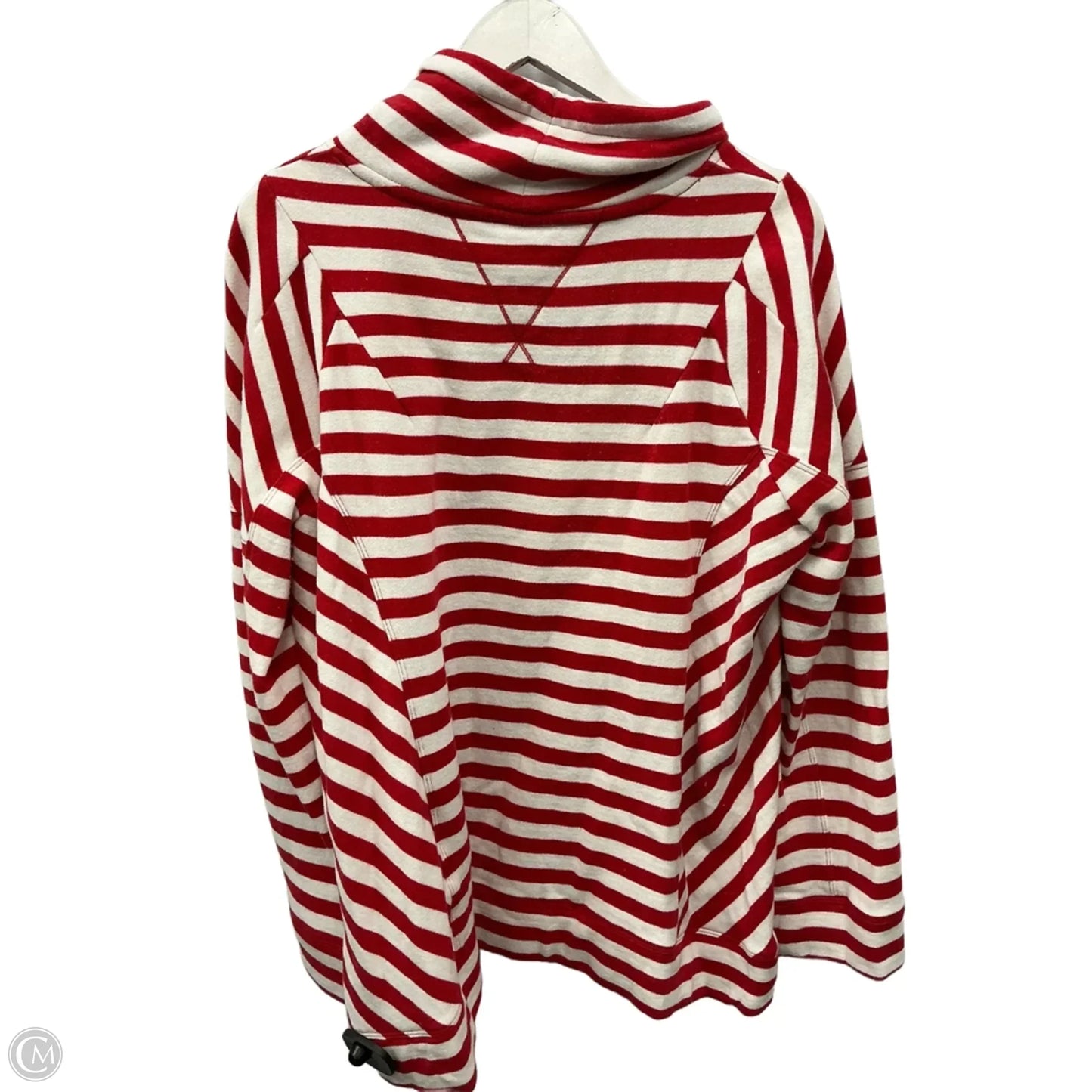 Top Long Sleeve By Tommy Hilfiger In Red & White, Size: Xxl