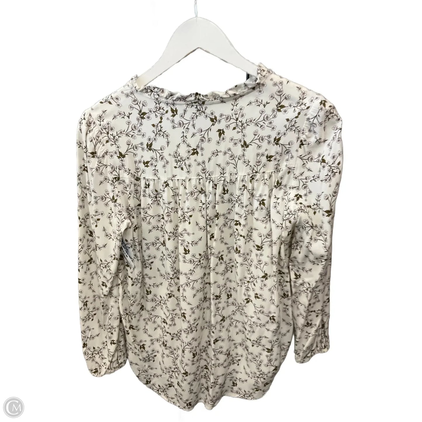 Top Long Sleeve By Loft In Cream, Size: Xs