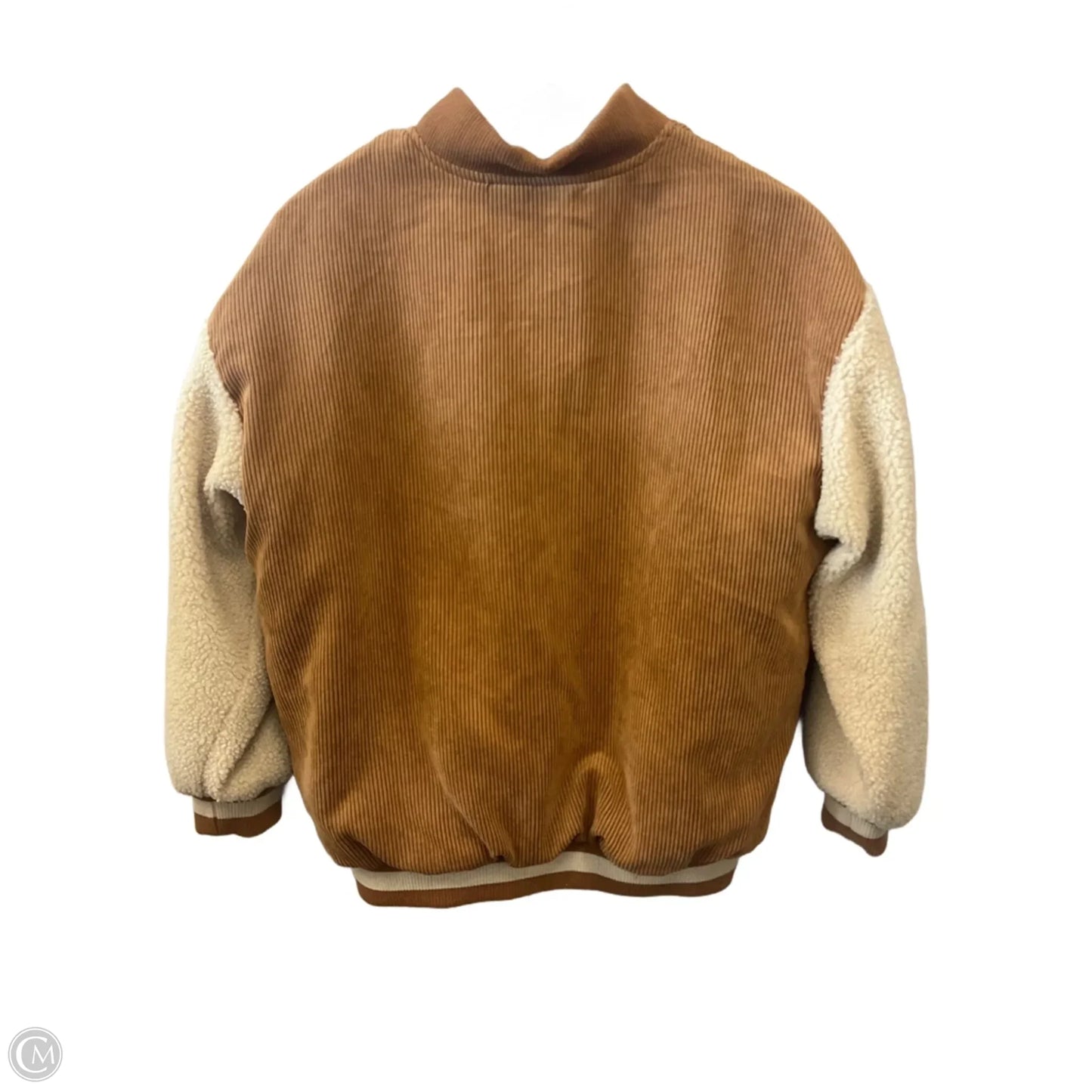 Jacket Faux Fur & Sherpa By Forever 21 In Cream & Tan, Size: Xs