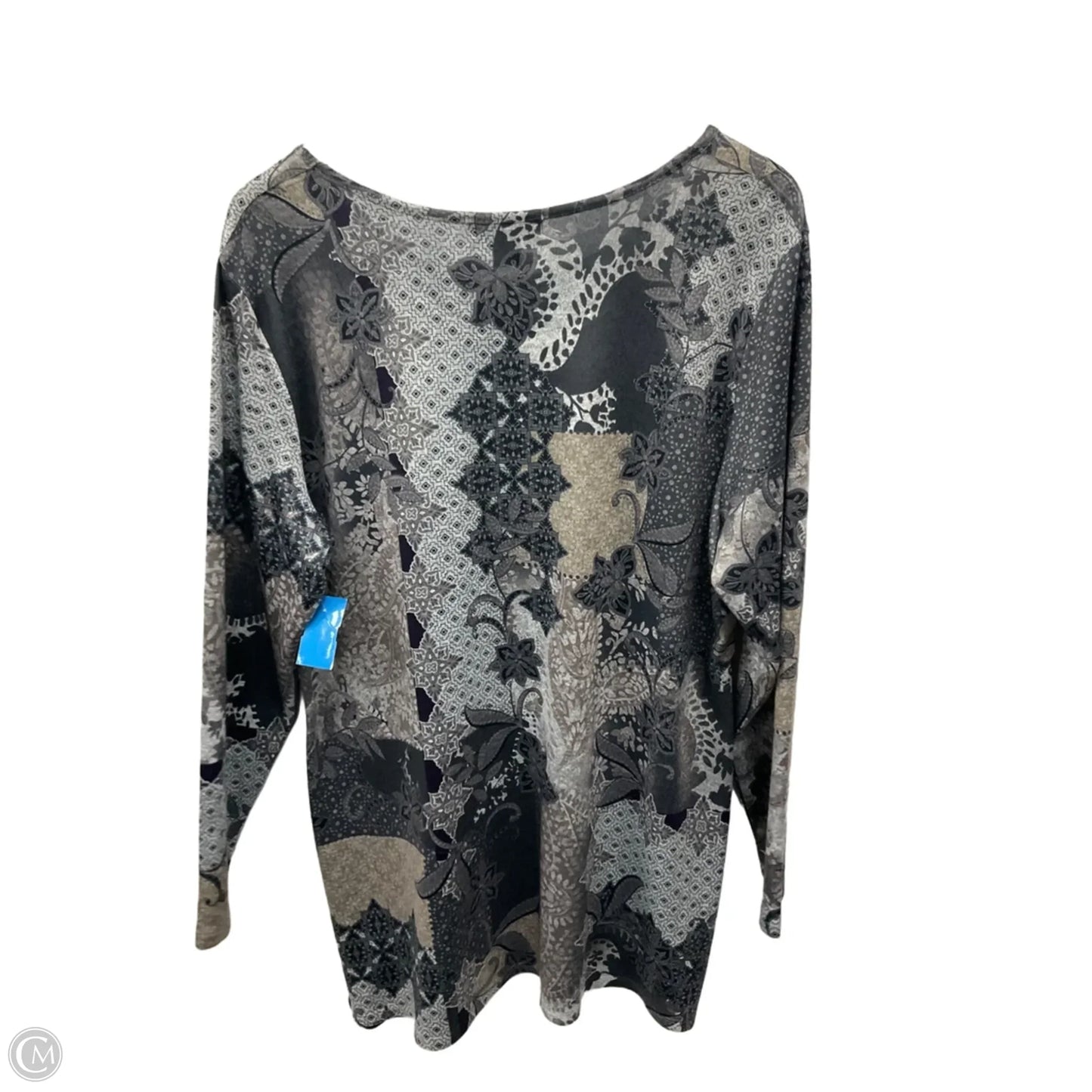 Top Long Sleeve By Christopher And Banks In Grey, Size: Xl