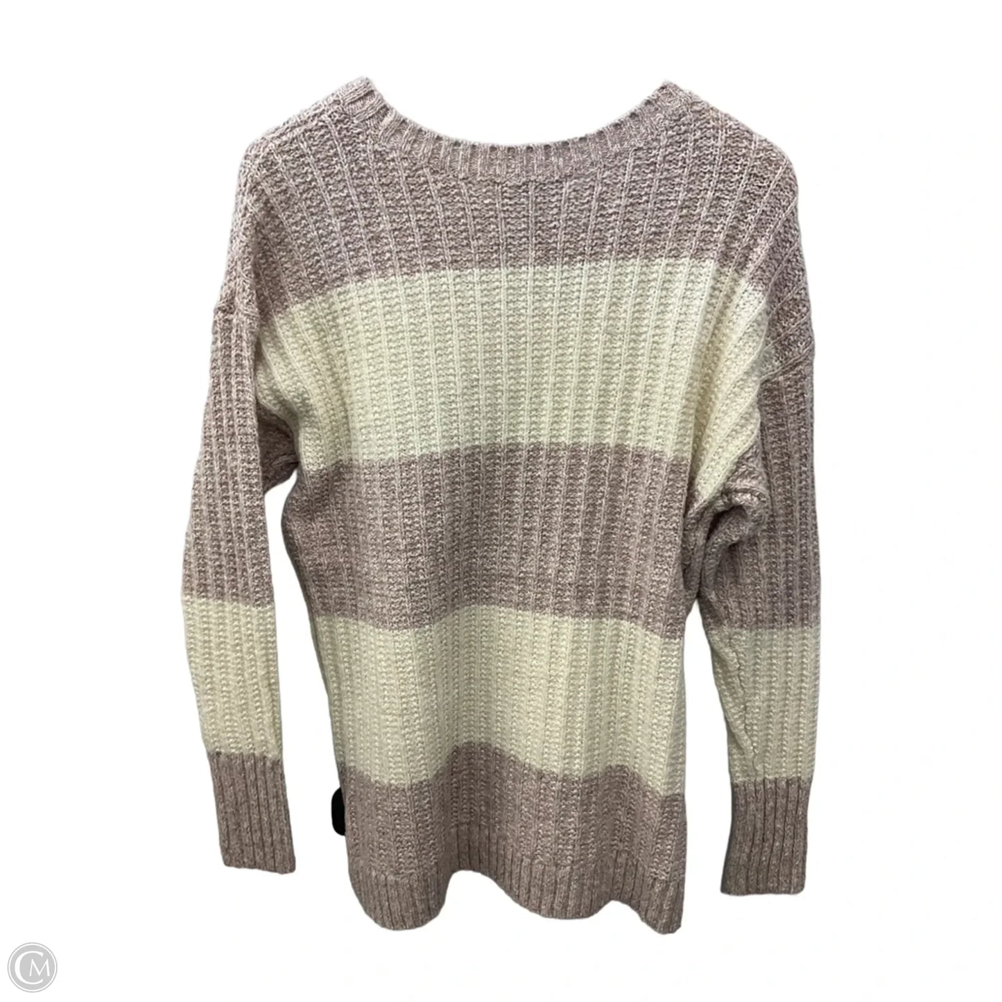 Sweater By Christopher And Banks In Cream & Pink, Size: L