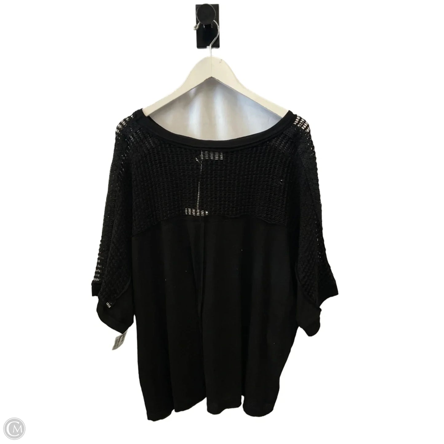 Top Short Sleeve By Andree By Unit In Black, Size: 2x