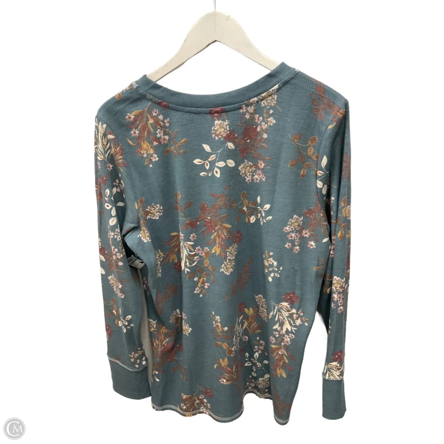 Top Long Sleeve By Christopher And Banks In Blue, Size: Xl