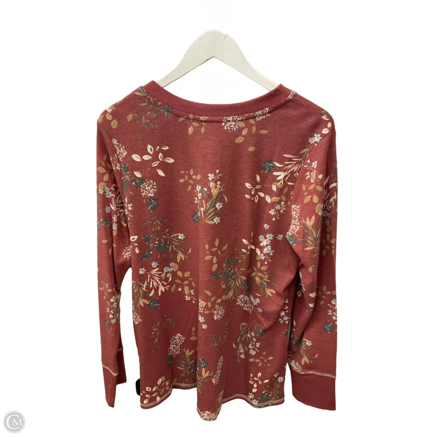 Top Long Sleeve By Christopher And Banks In Red, Size: Xl