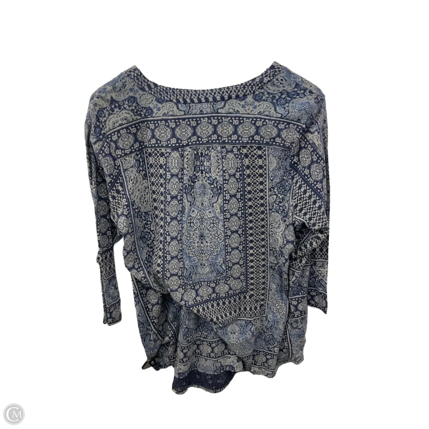 Top Long Sleeve By Lucky Brand In Blue, Size: 1x