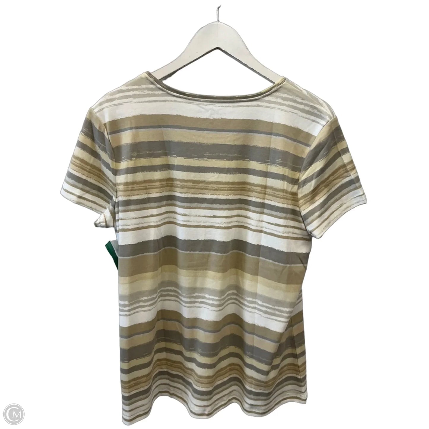 Top Short Sleeve By Croft And Barrow In Beige, Size: Xl