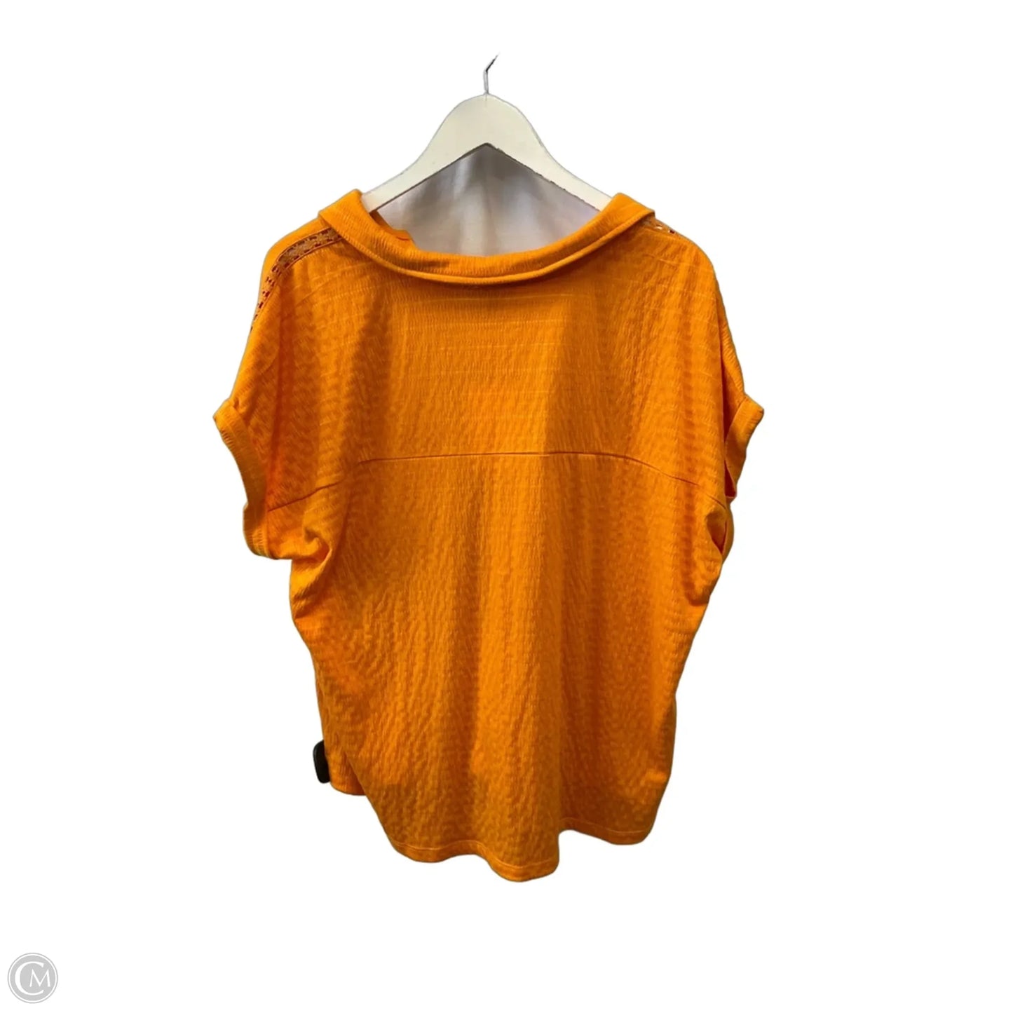 Top Short Sleeve By Como Blu In Orange, Size: 2x