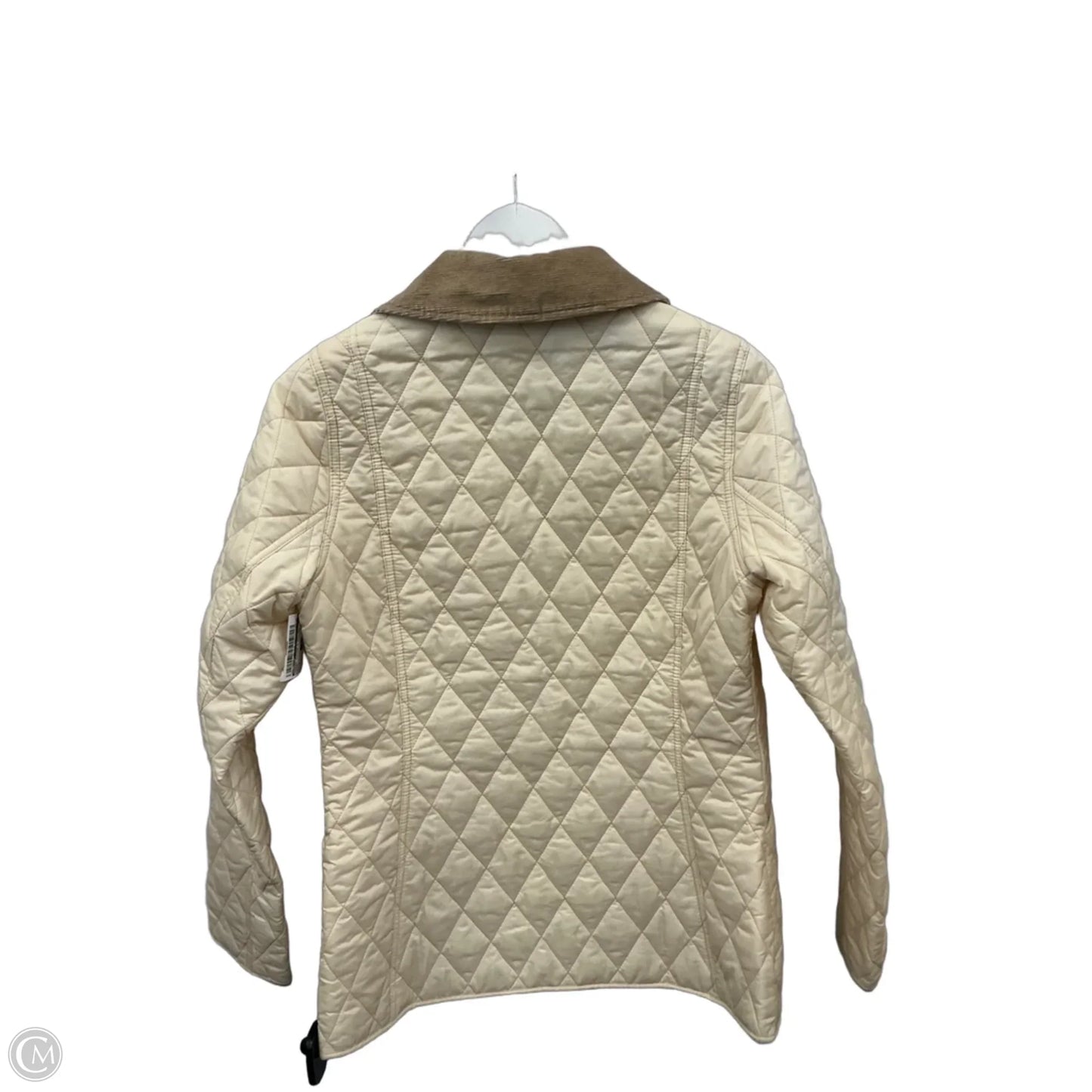 Jacket Puffer & Quilted By Barbour In Cream, Size: S