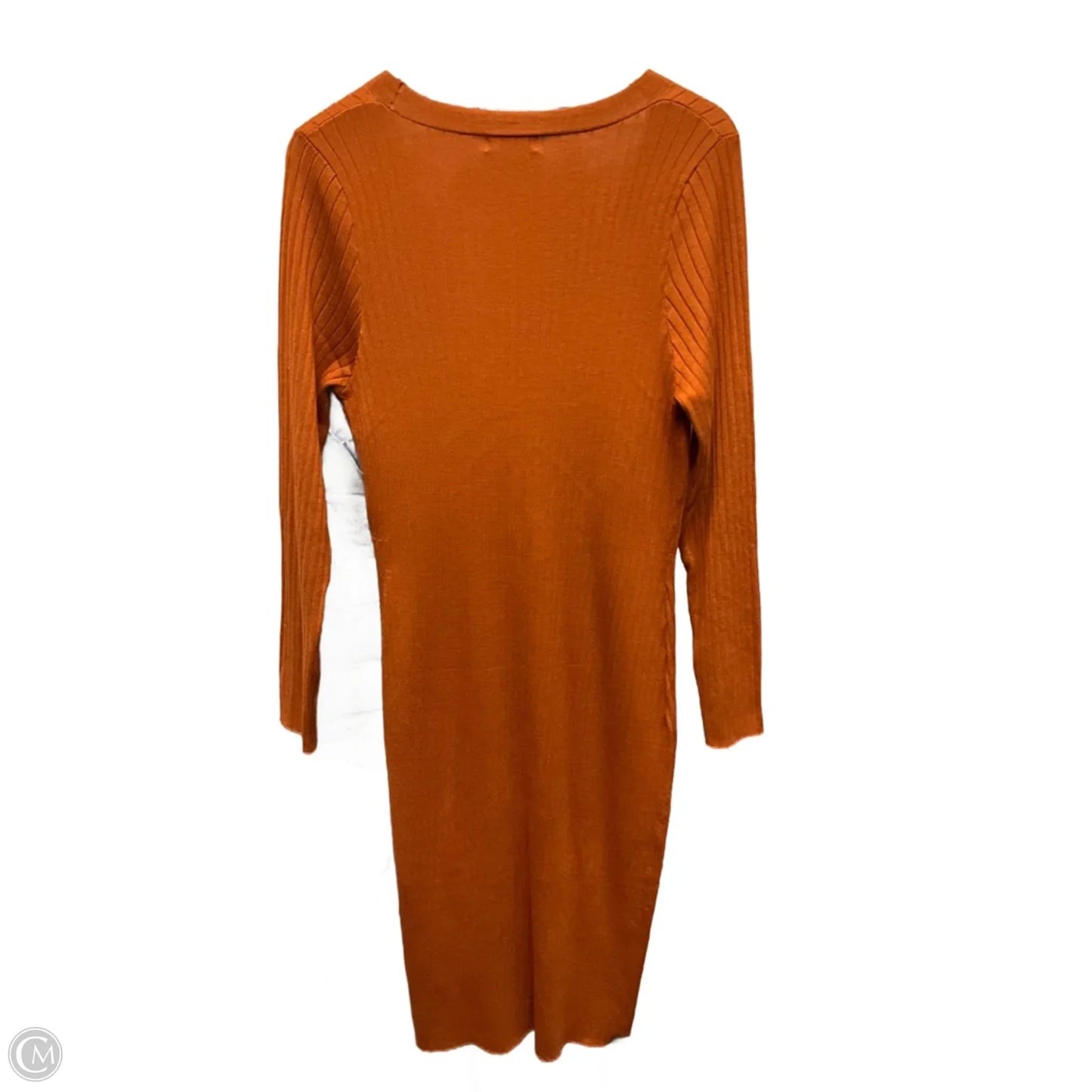 Dress Casual Midi By Clothes Mentor In Orange, Size: 2x