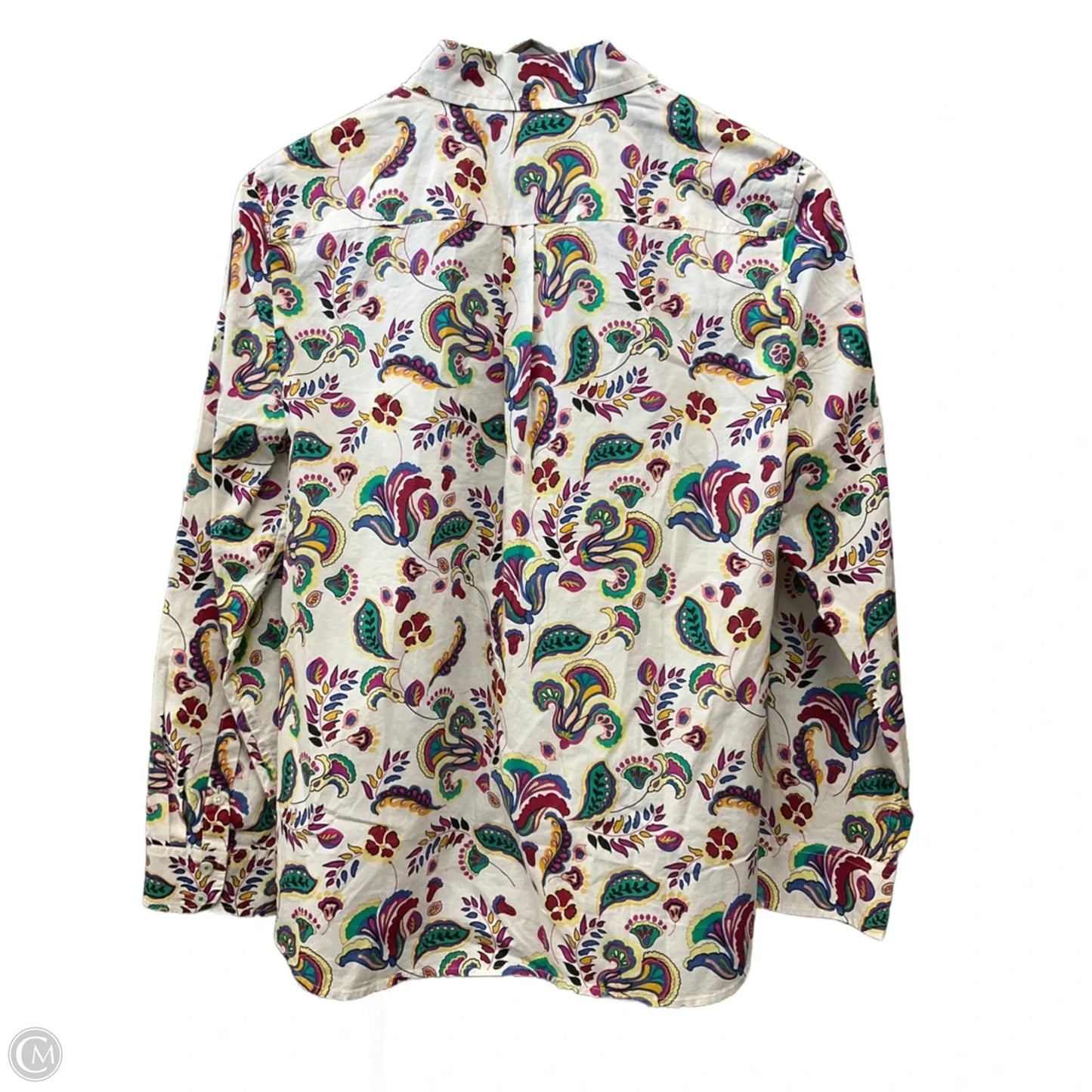 Top Long Sleeve By Talbots In Paisley Print, Size: Mp