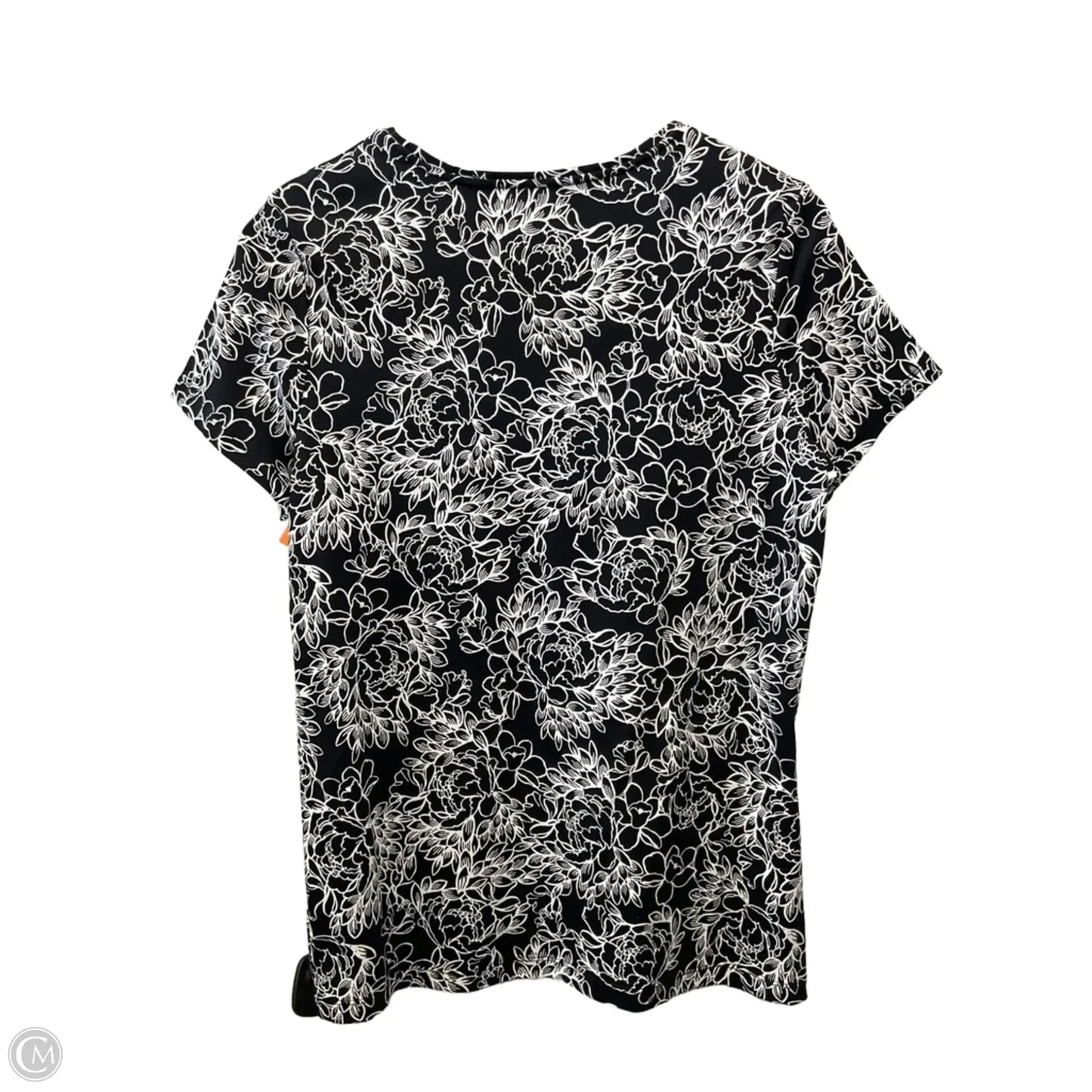 Top Short Sleeve By Croft And Barrow In Floral Print, Size: M